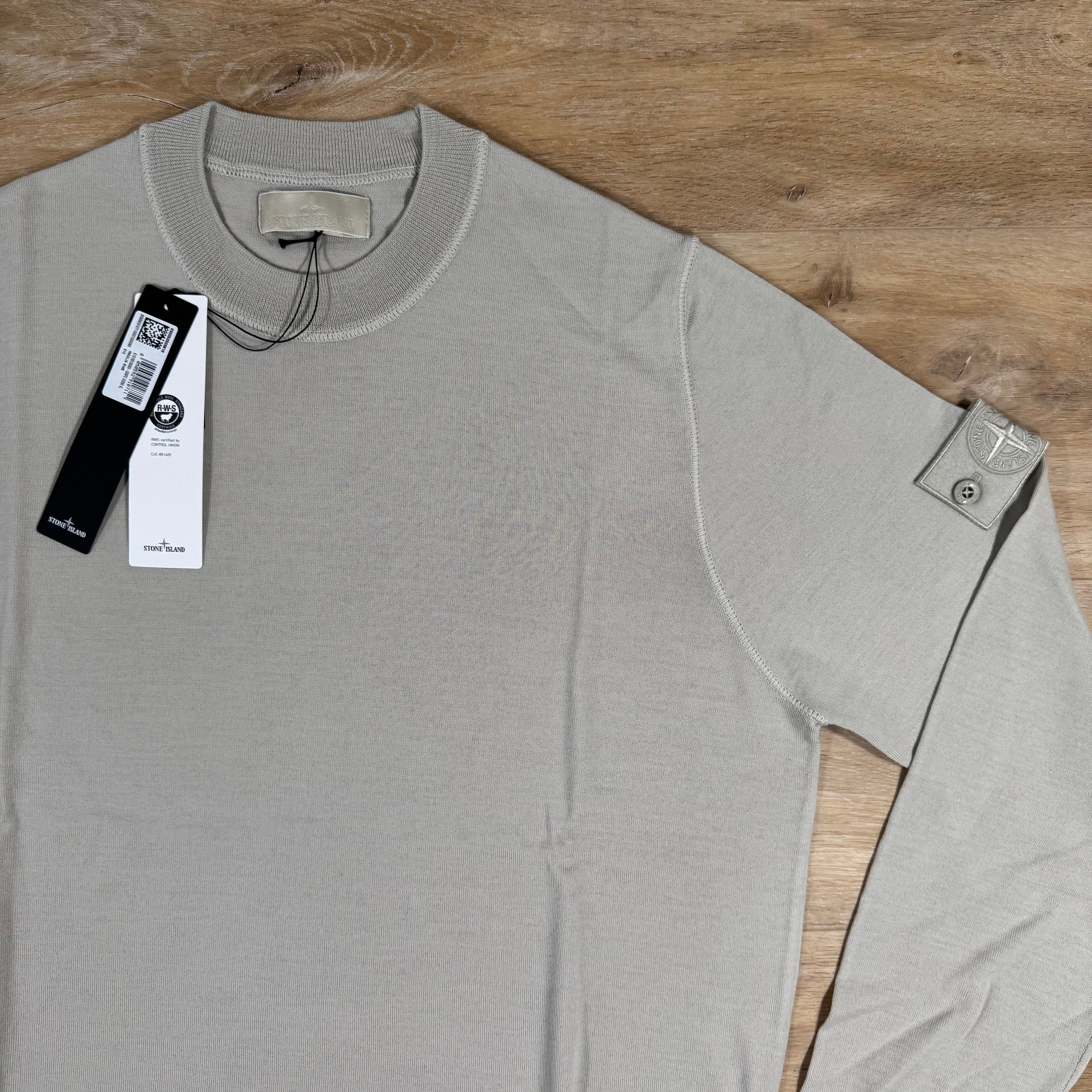 Stone Island Light Pure Wool Ghost Sweatshirt in Beige Ironleague
