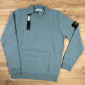 Stone Island Lambswool Crewneck Sweatshirt in Green Grey Ironleague