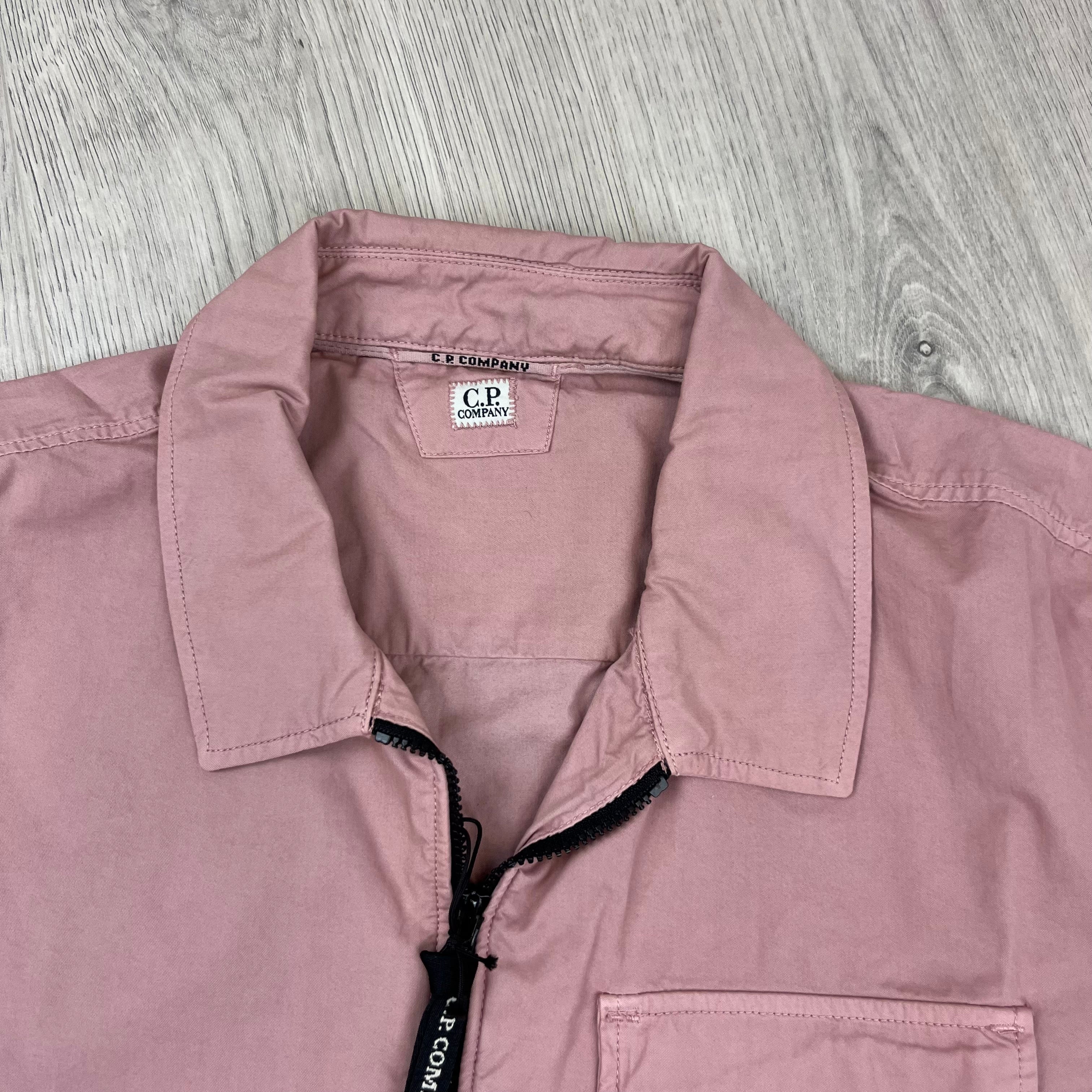 CP Company Zip Overshirt - Mauve Ironleague