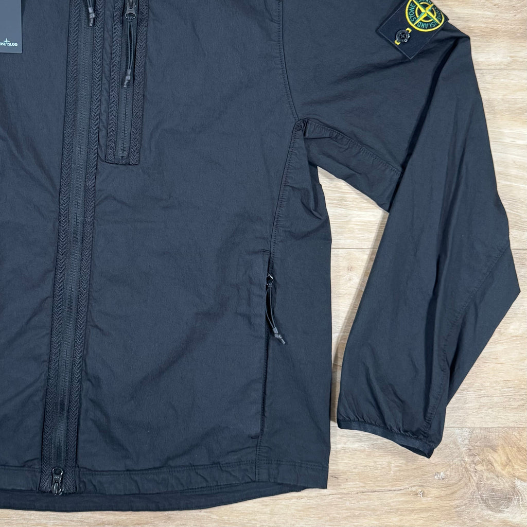 Stone Island Nylon Twill Overshirt in Black Ironleague