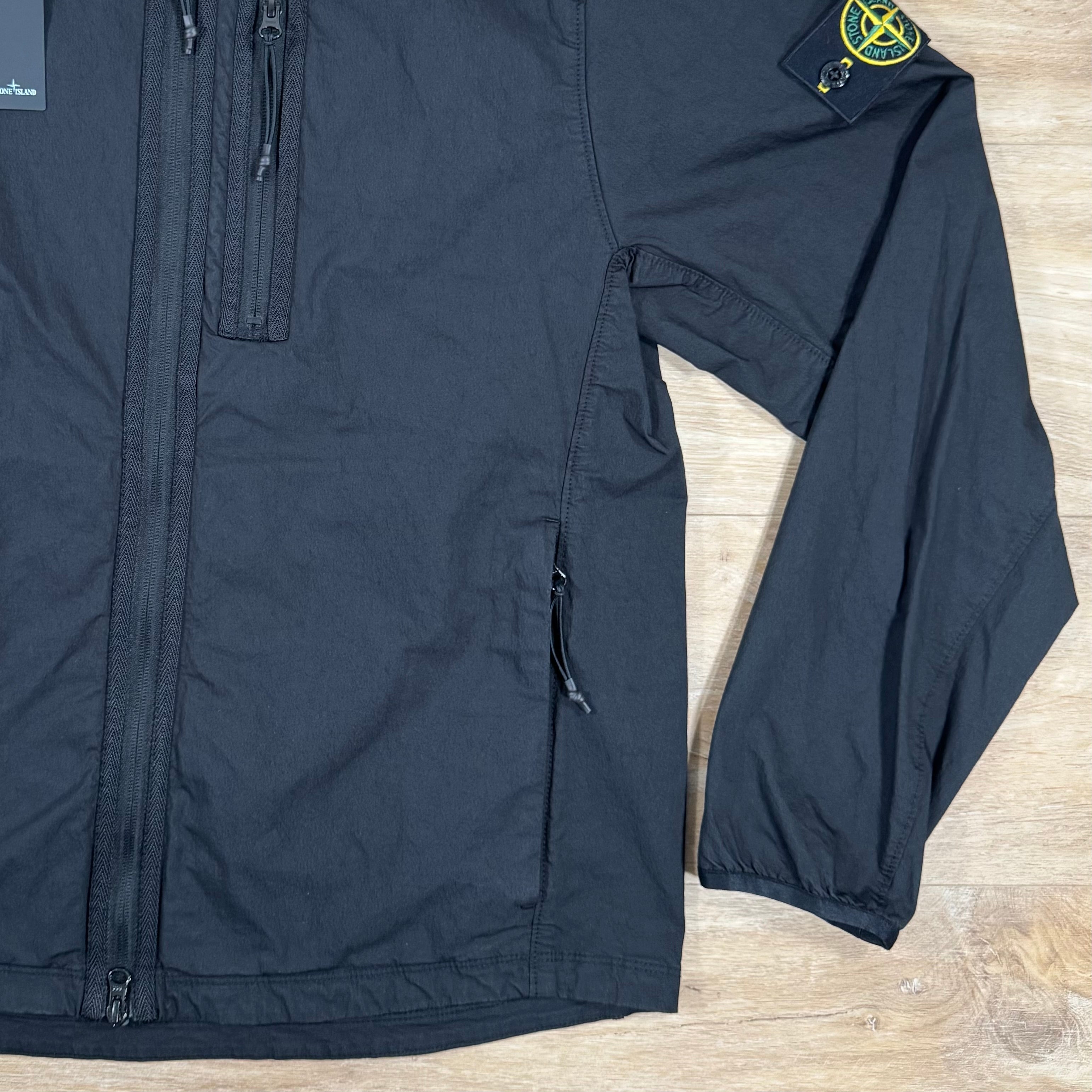 Stone Island Nylon Twill Overshirt in Black Ironleague