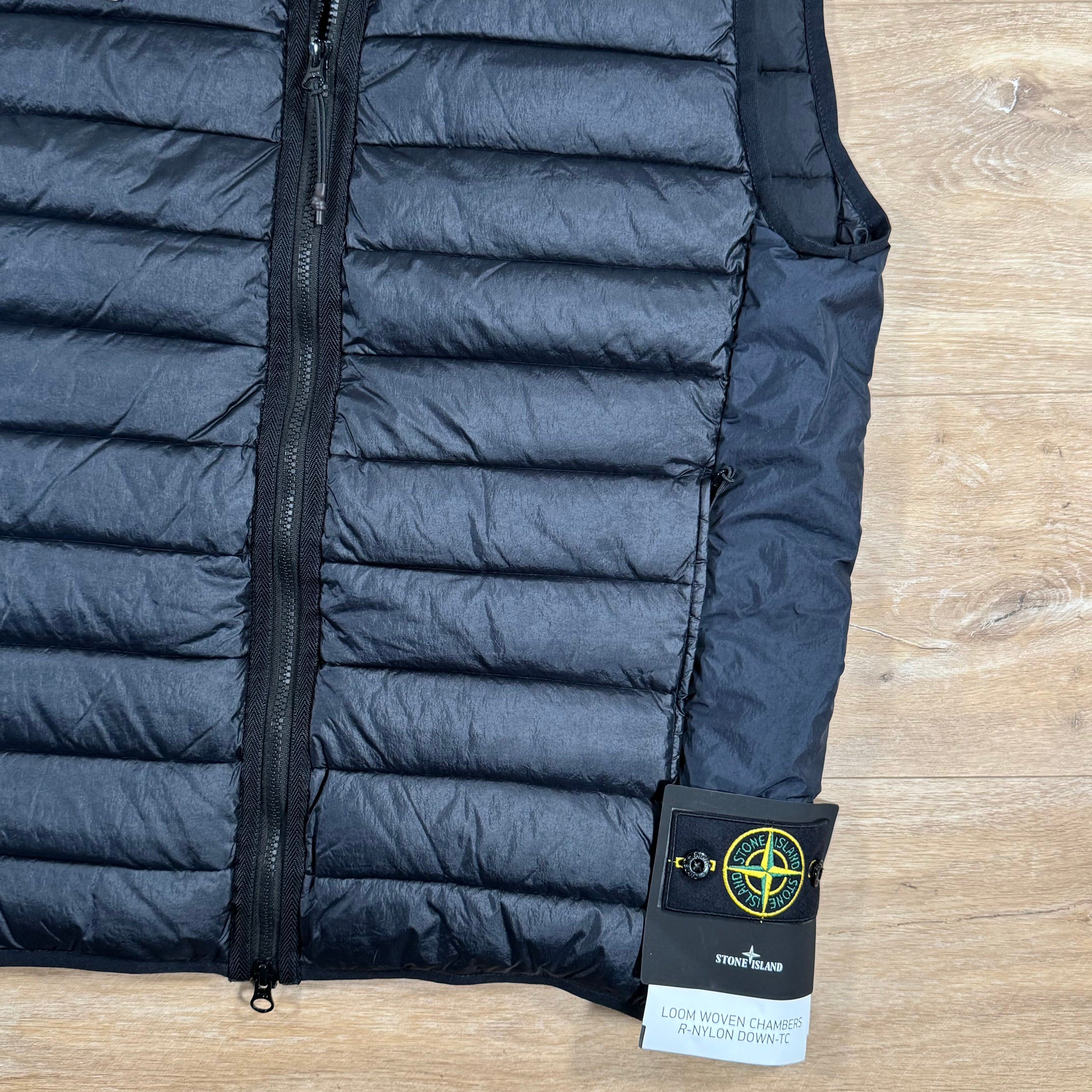 Stone Island Nylon Down-TC Vest in Navy Ironleague