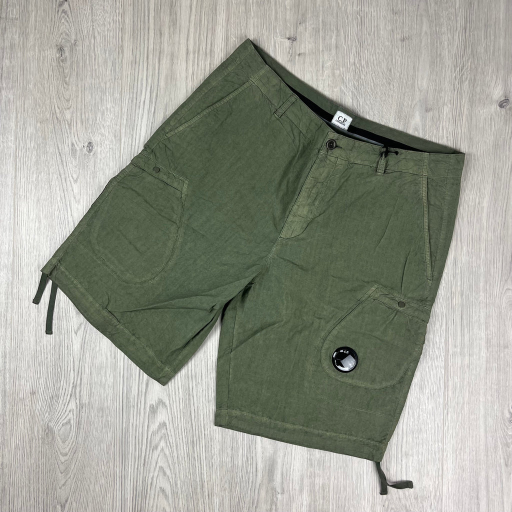 CP Company Cargo Shorts - Bronze Green Ironleague