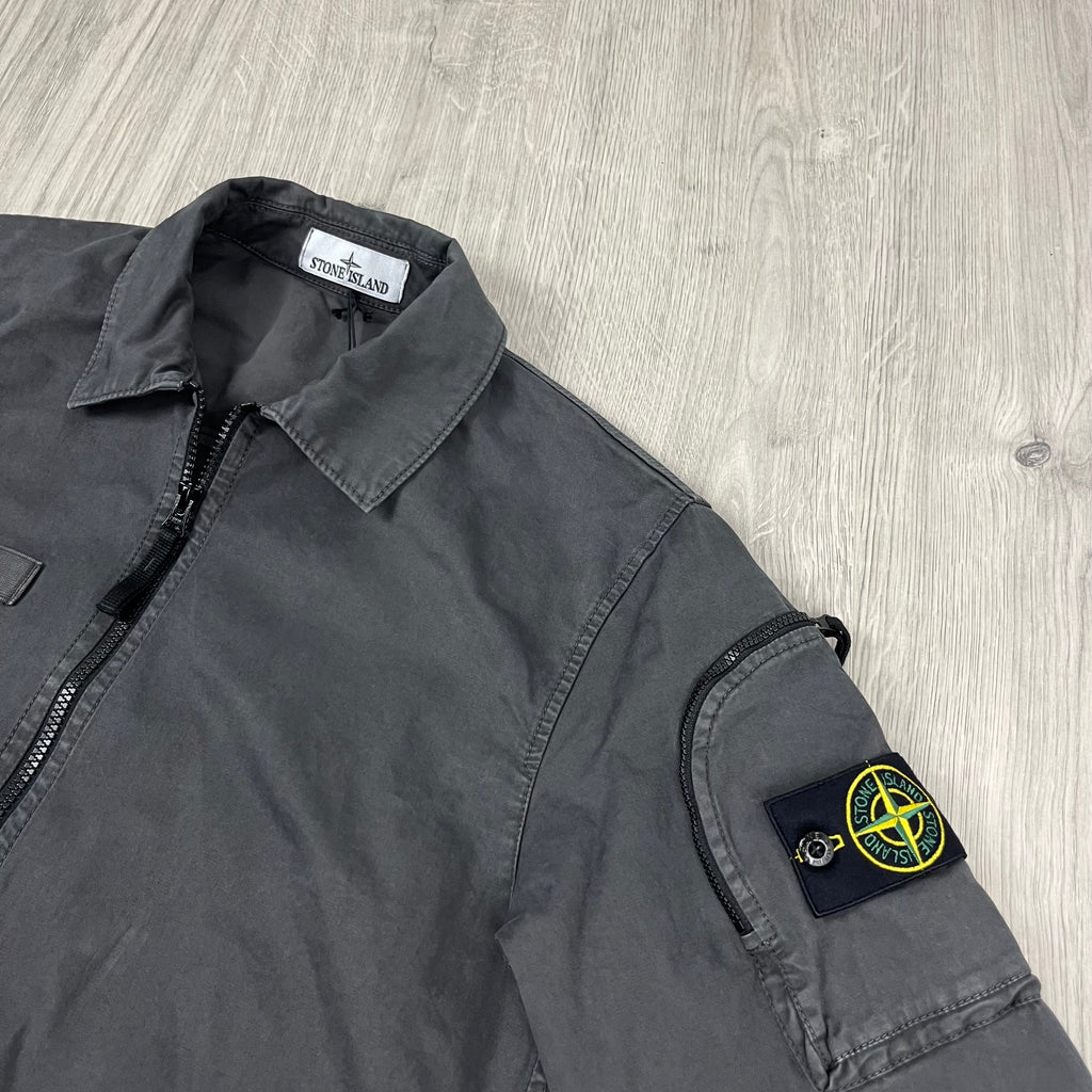 Stone Island Zip Overshirt - Charcoal Ironleague