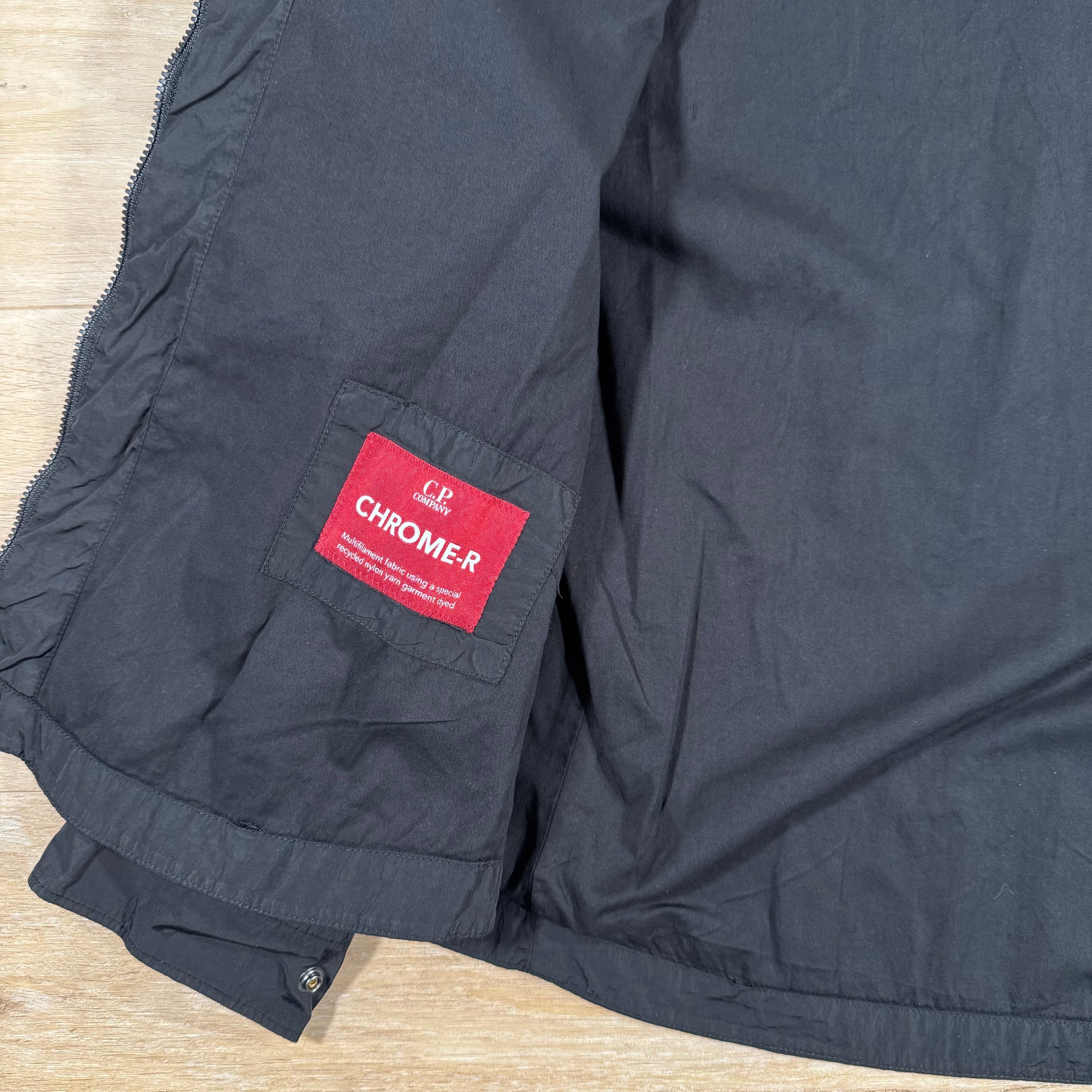 CP Company Chrome-R Lens Overshirt in Black Ironleague