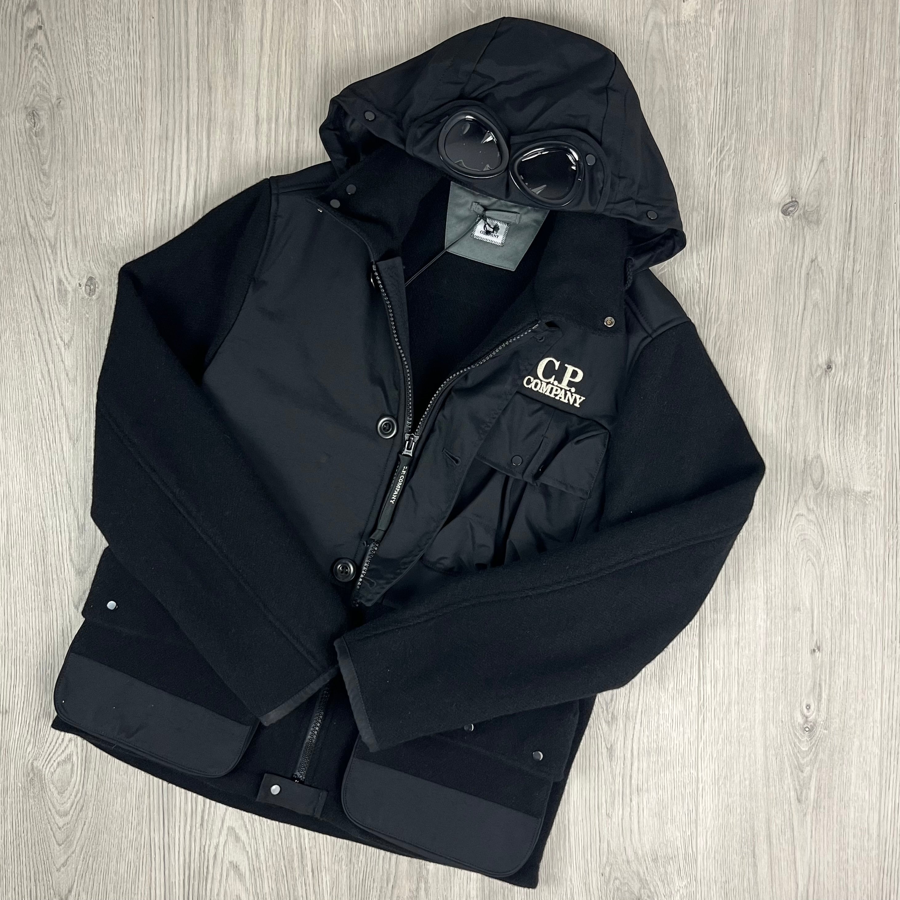 CP Company Duffel Goggle Jacket - Black Ironleague