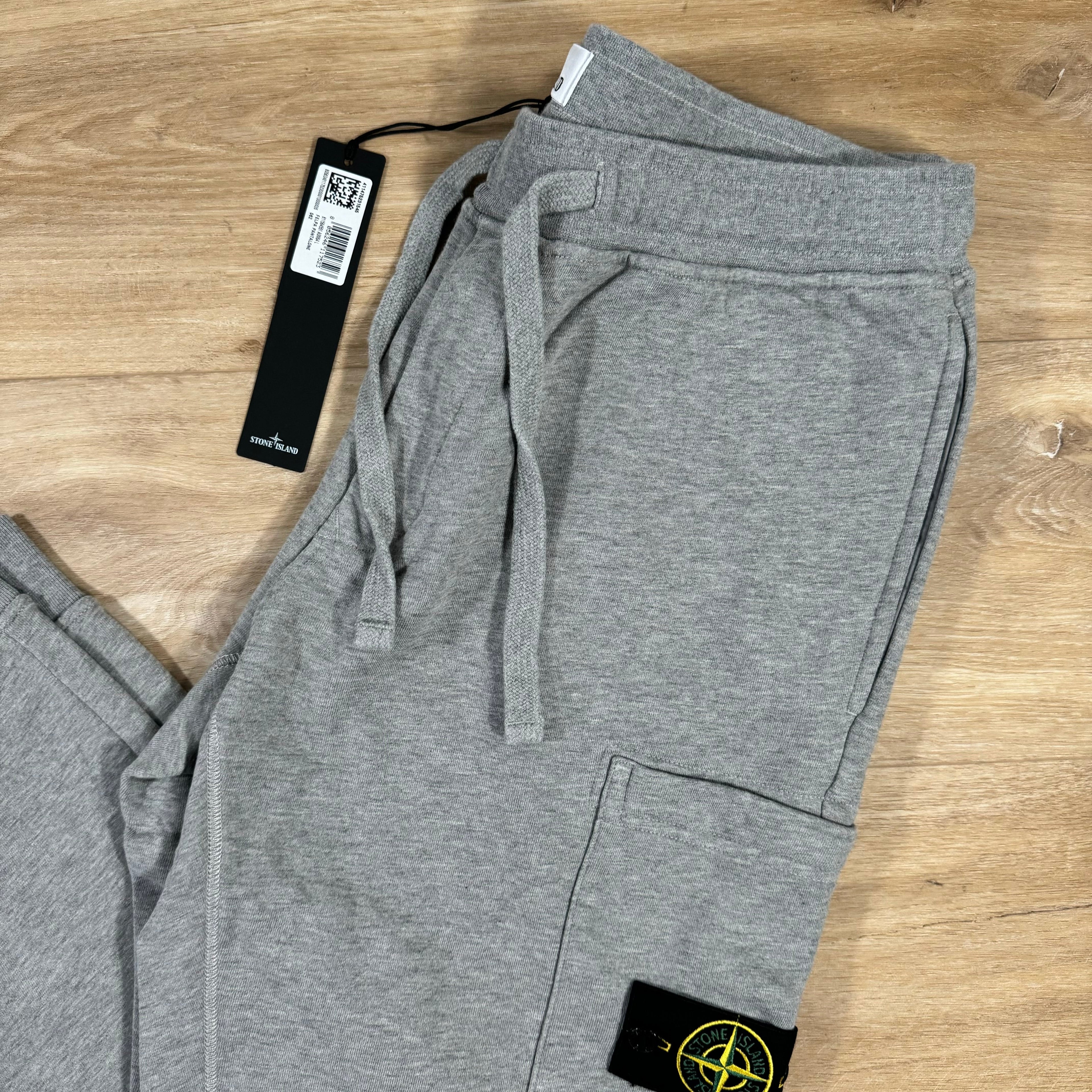 Stone Island Slim Fit Cargo Sweatpants in Grey Ironleague