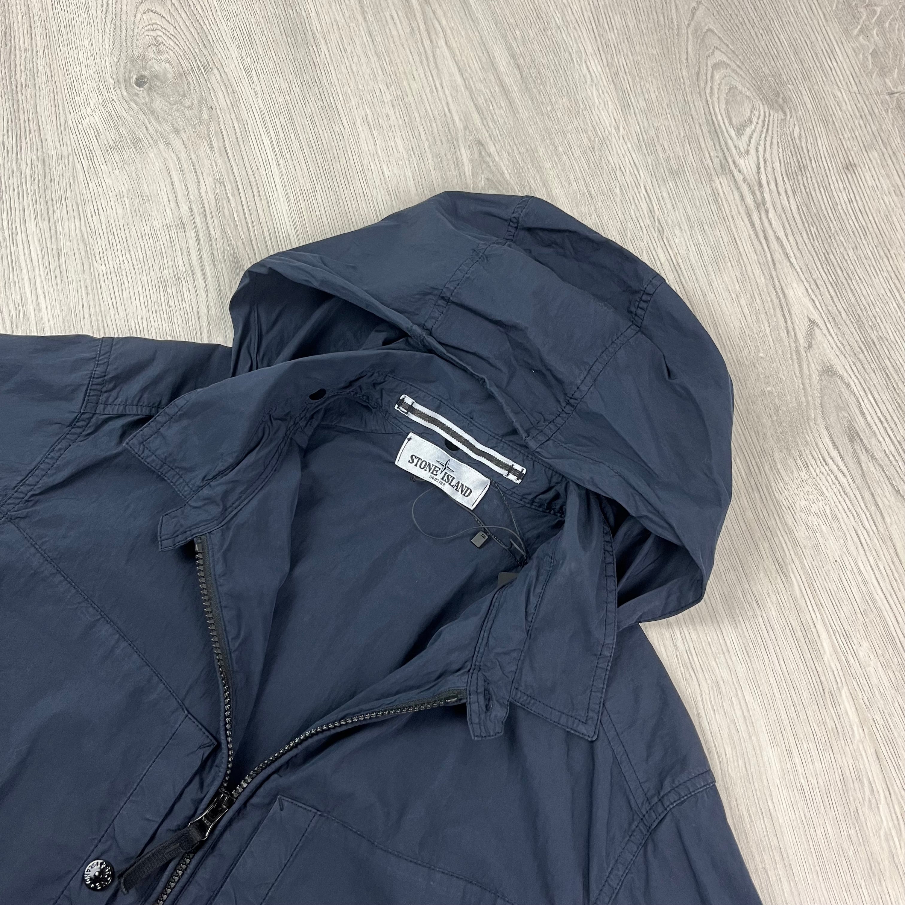 Stone Island Hooded Overshirt - Navy Ironleague
