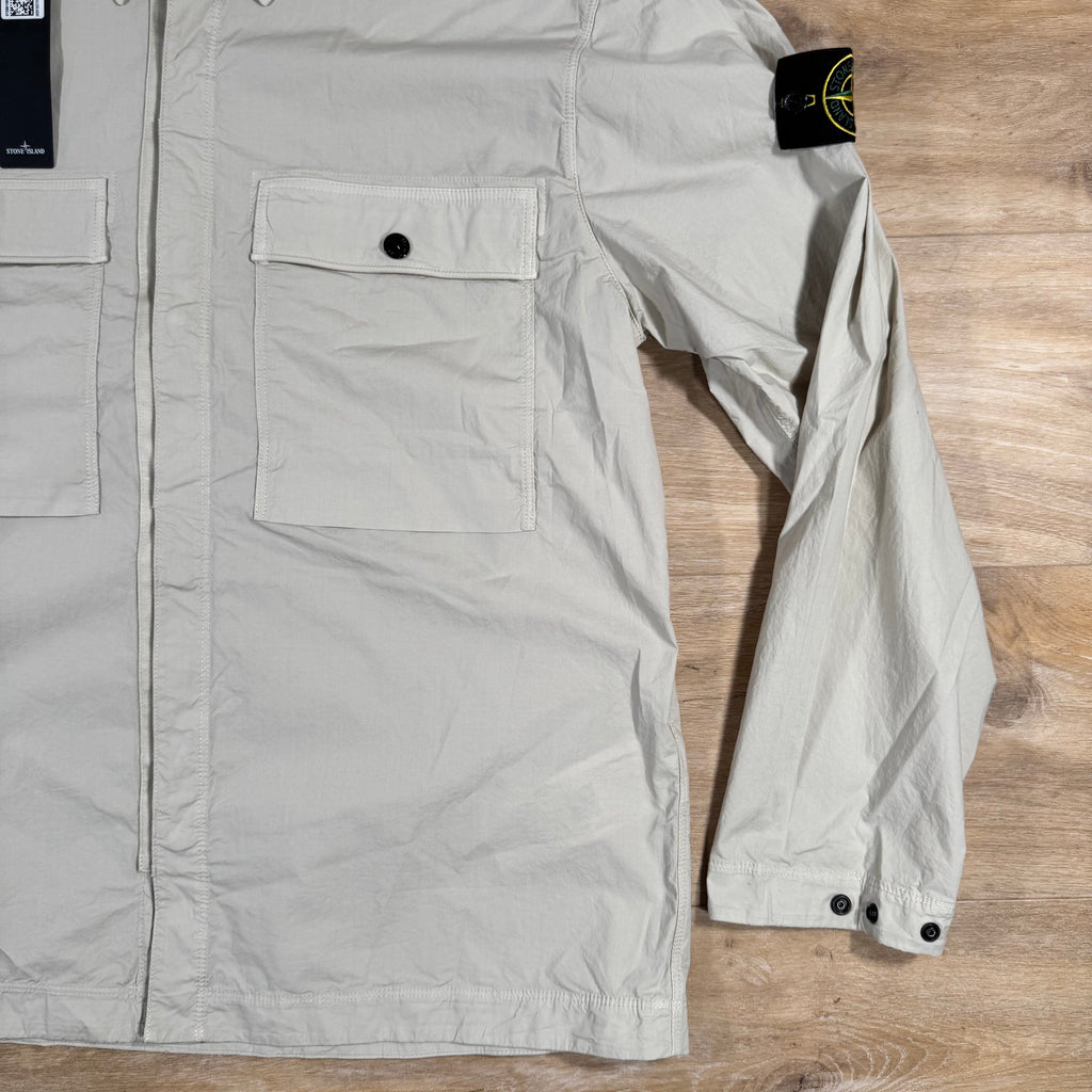 Stone Island Stretch Tela Overshirt in Sand Ironleague