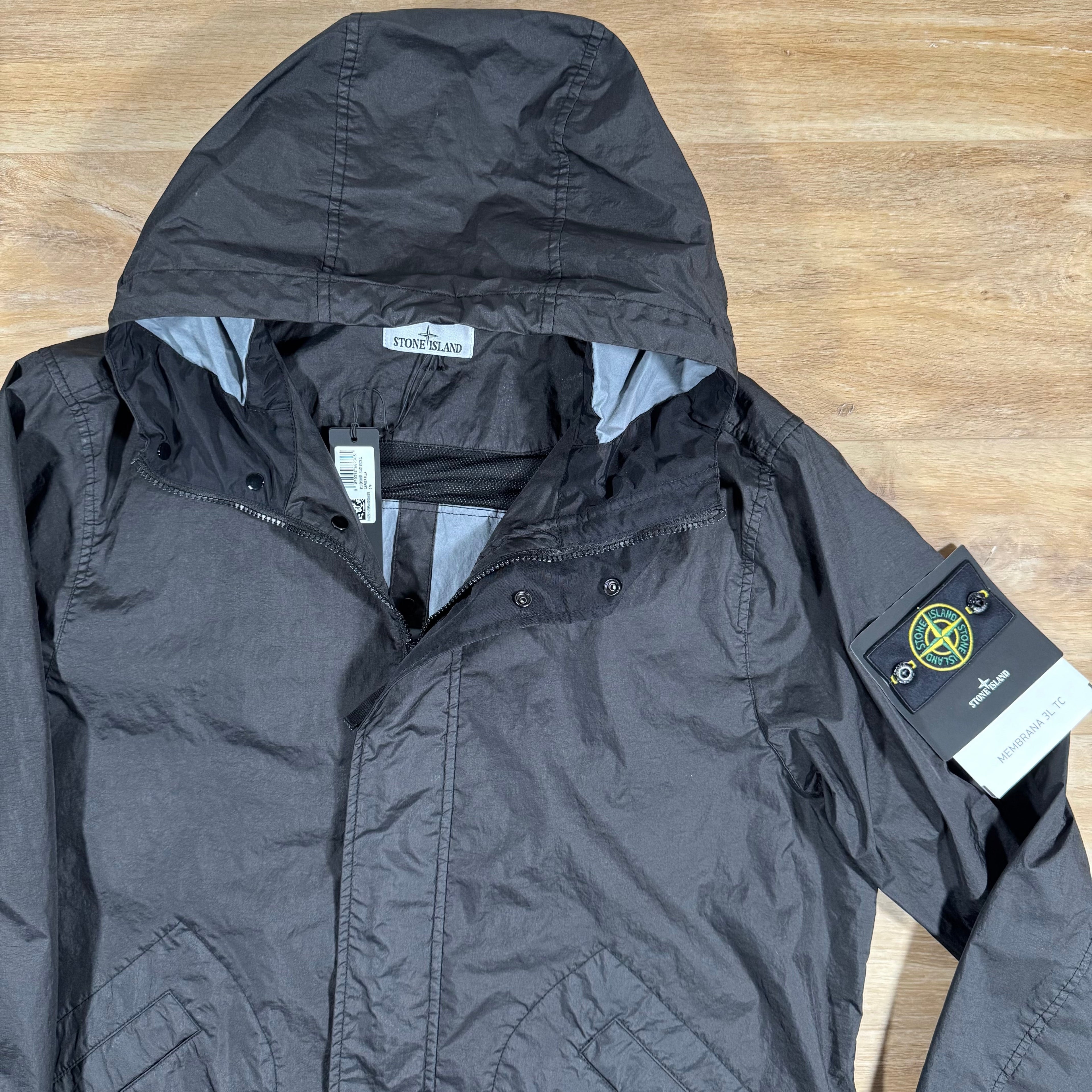 Stone Island Membrana 3L TC Jacket in Black Ironleague