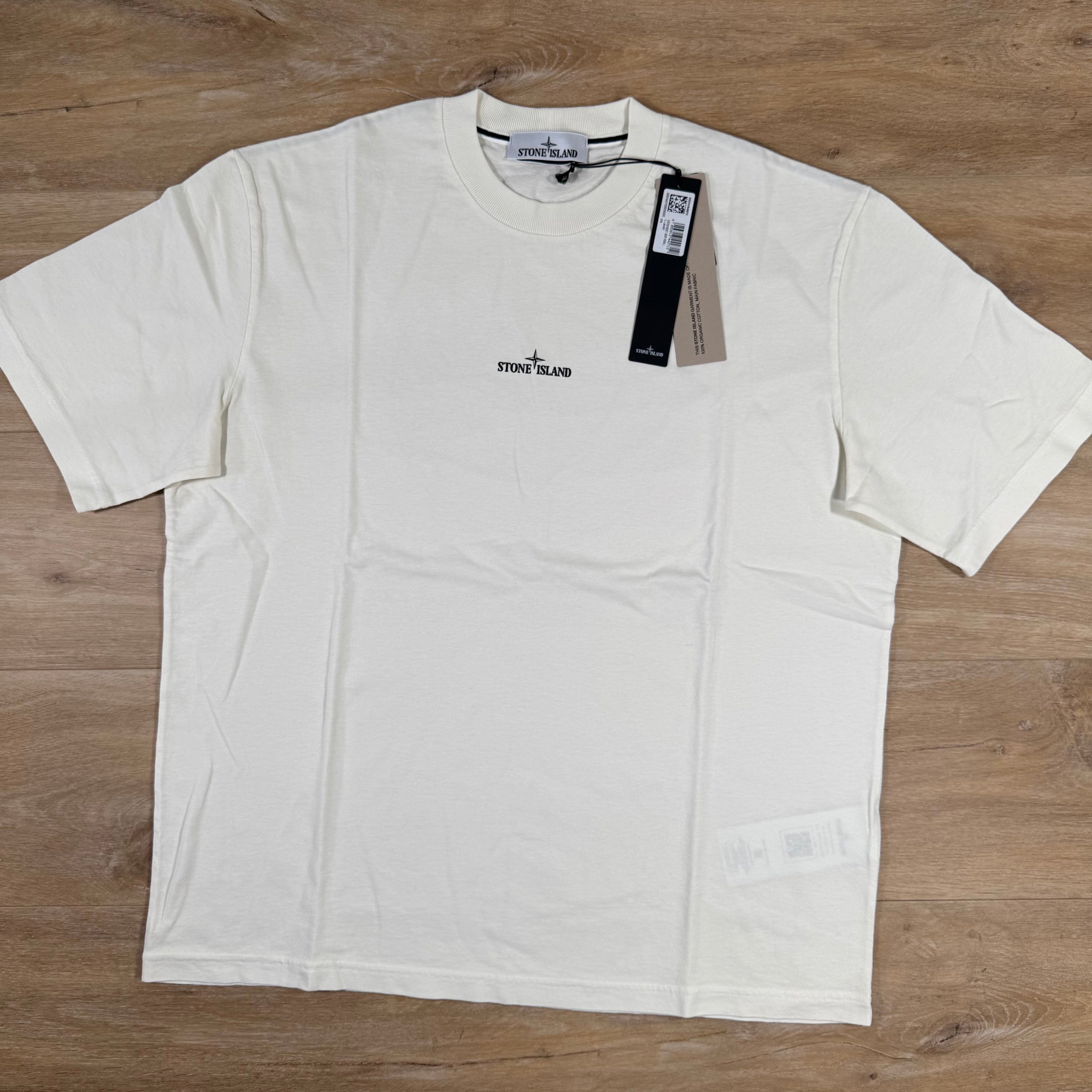 Stone Island Industrial Print T-Shirt in Ivory Ironleague
