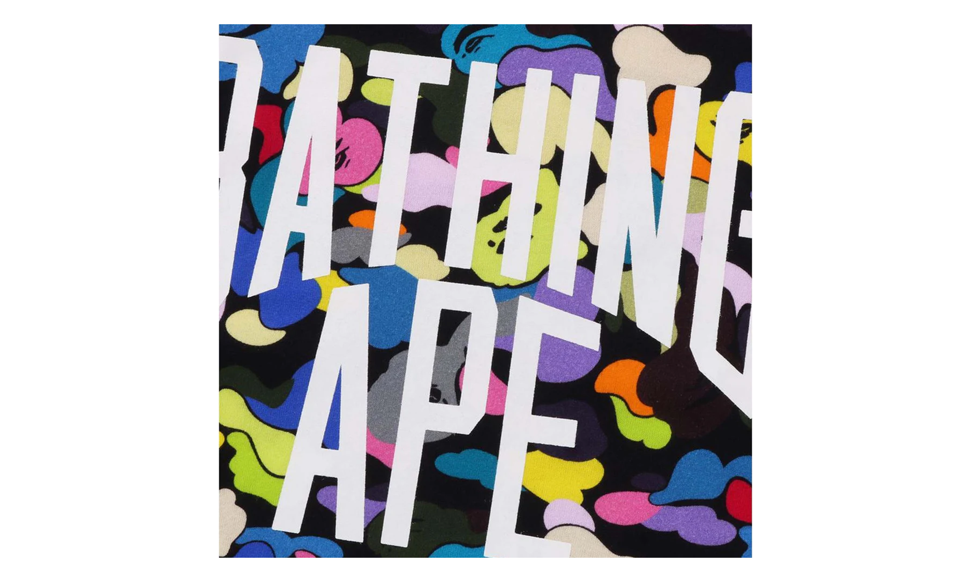 BAPE Multi Camo NYC Logo T-Shirt Black / Multicolor 001TEJ201021MBLK