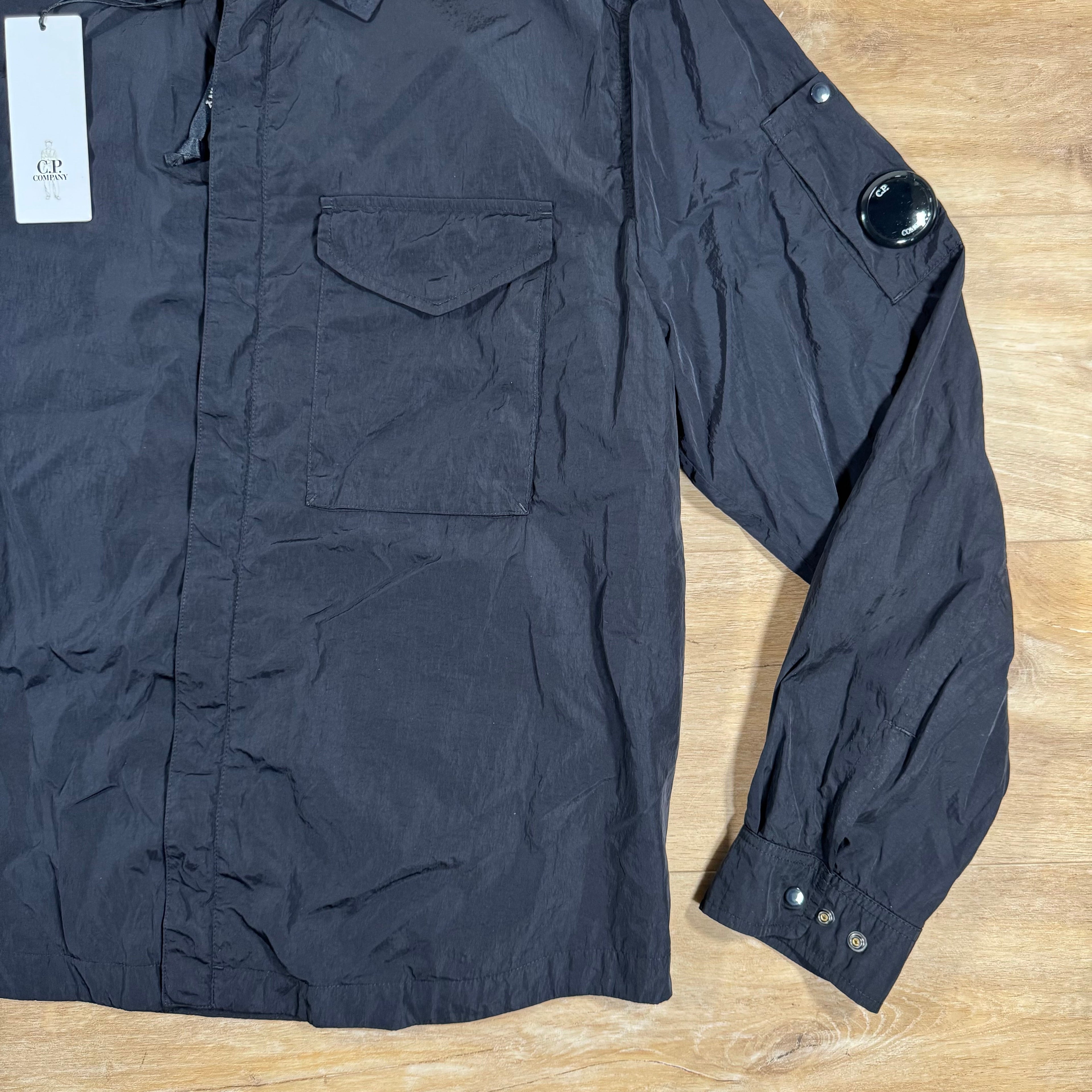CP Company Chrome-R Lens Overshirt in Navy Ironleague