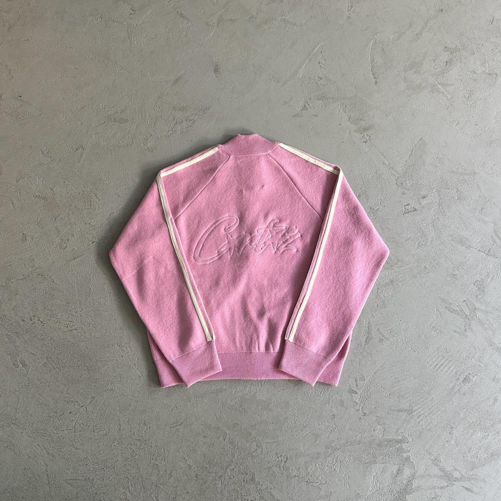 Corteiz Knit Zip-Up Fleece - Pink Ironleague