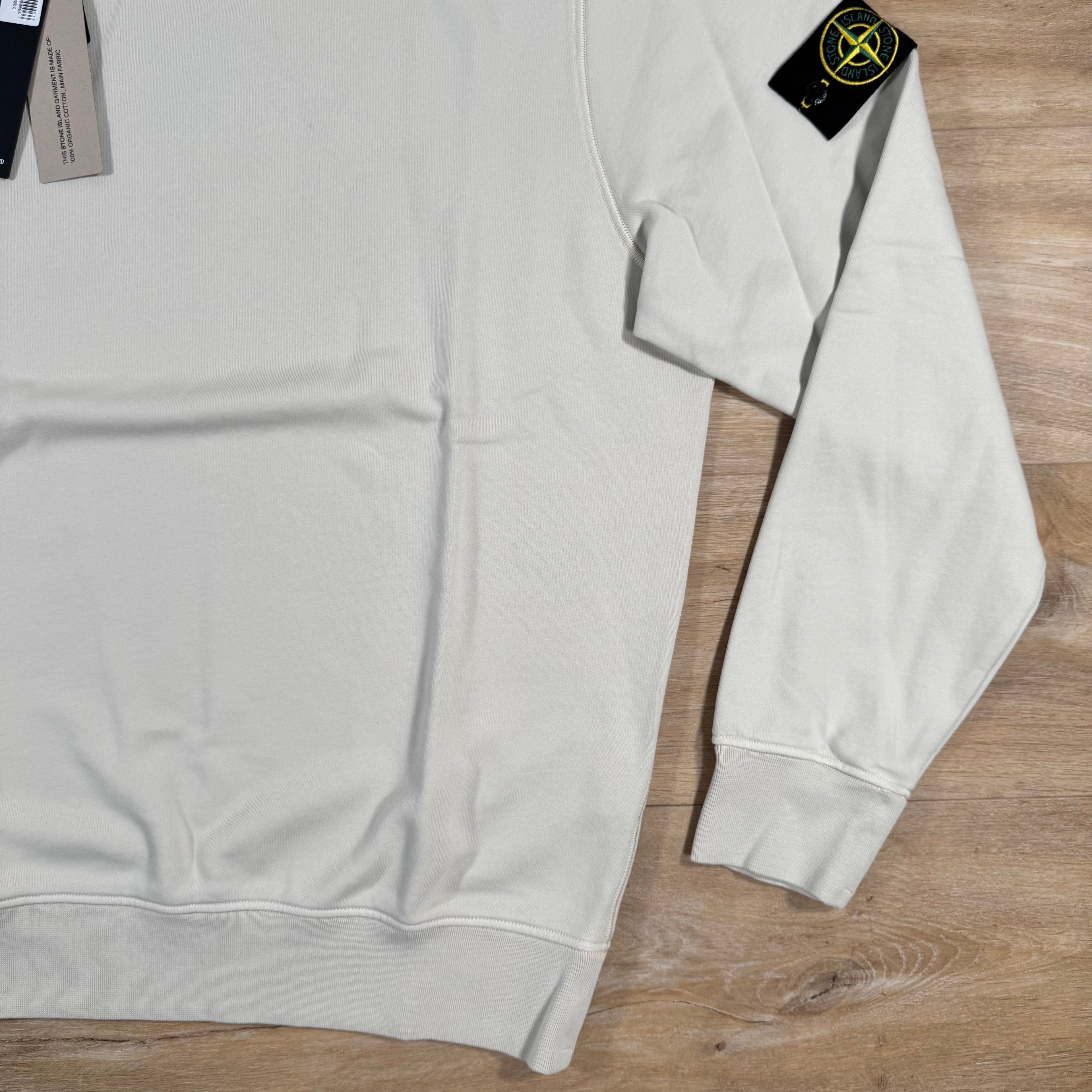 Stone Island Organic Cotton Fleece Sweatshirt in Sand Ironleague