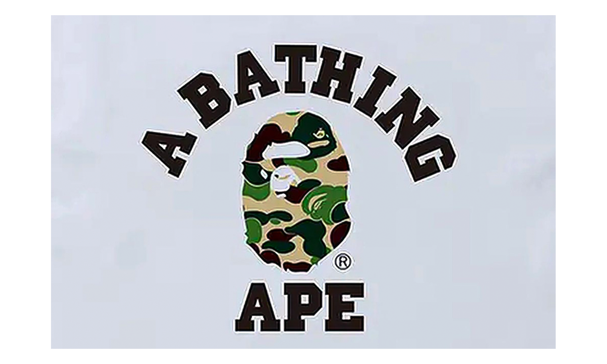 BAPE ABC Camo College Tee White / Green 1J30 110 005 WHITE GREEN