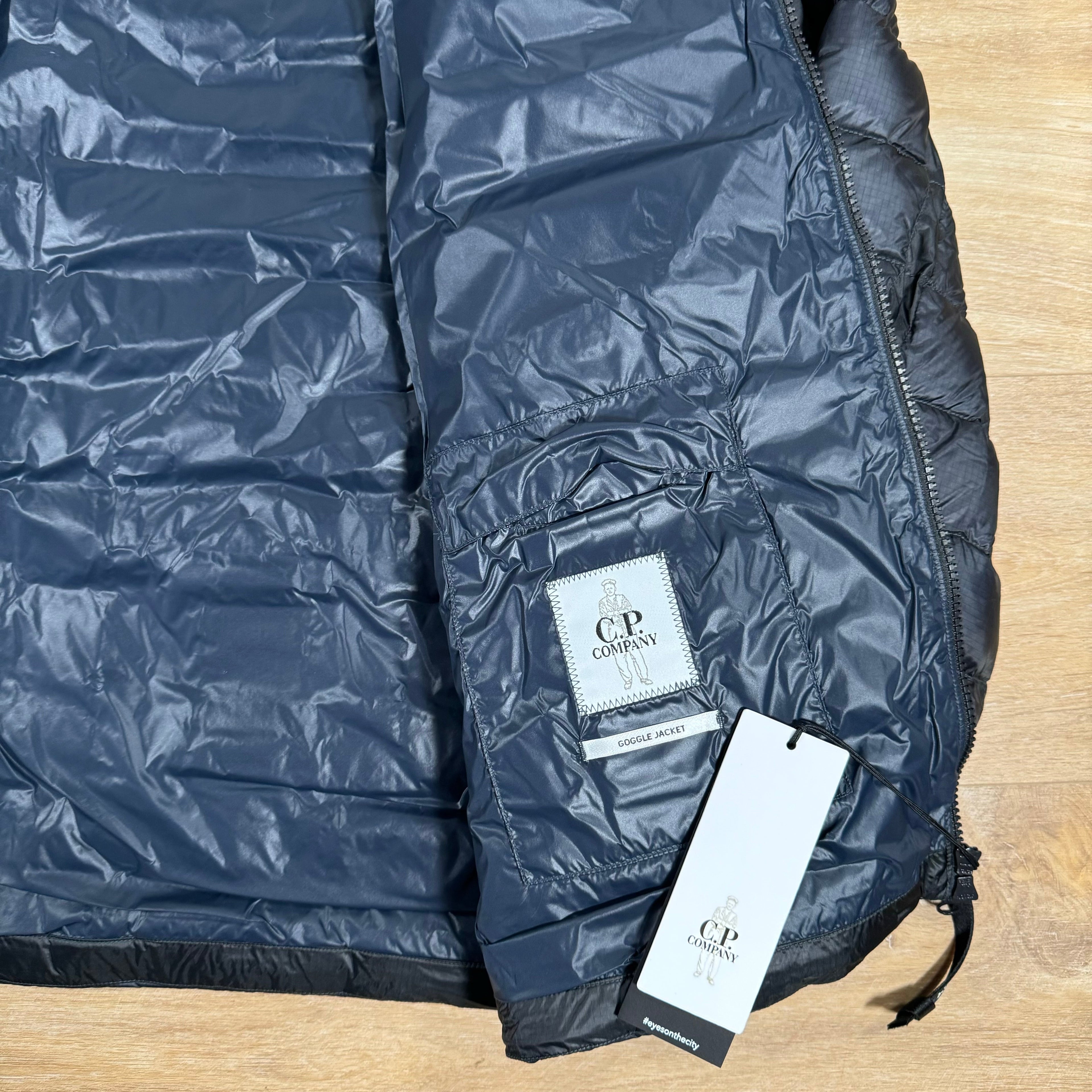 CP Company DD Shell Goggle Down Jacket in Navy Ironleague