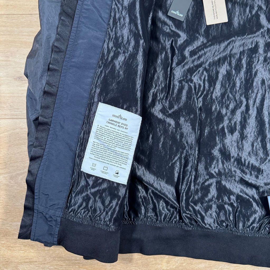 Stone Island Crinkle Reps R-NY Bomber Jacket in Navy Ironleague