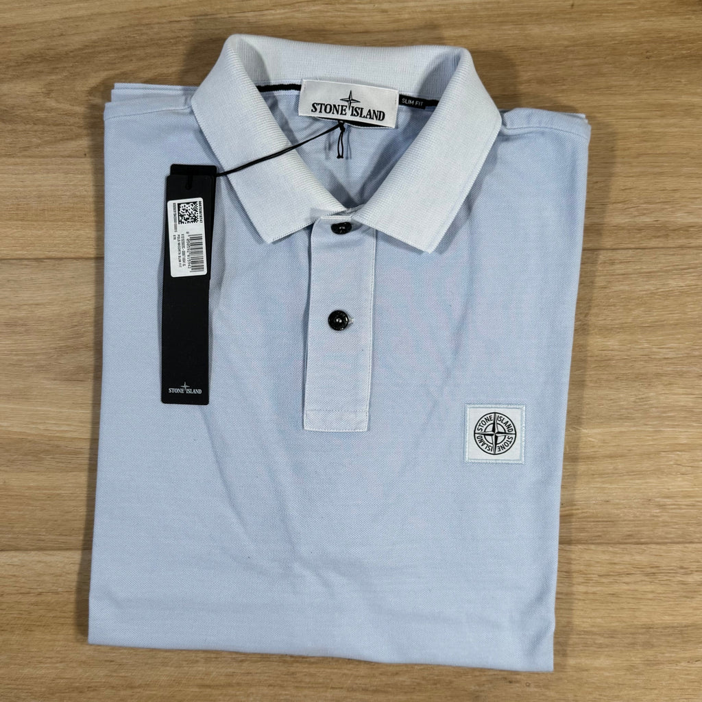 Stone Island Organic Cotton Overdye Polo Shirt in Sky Blue Ironleague