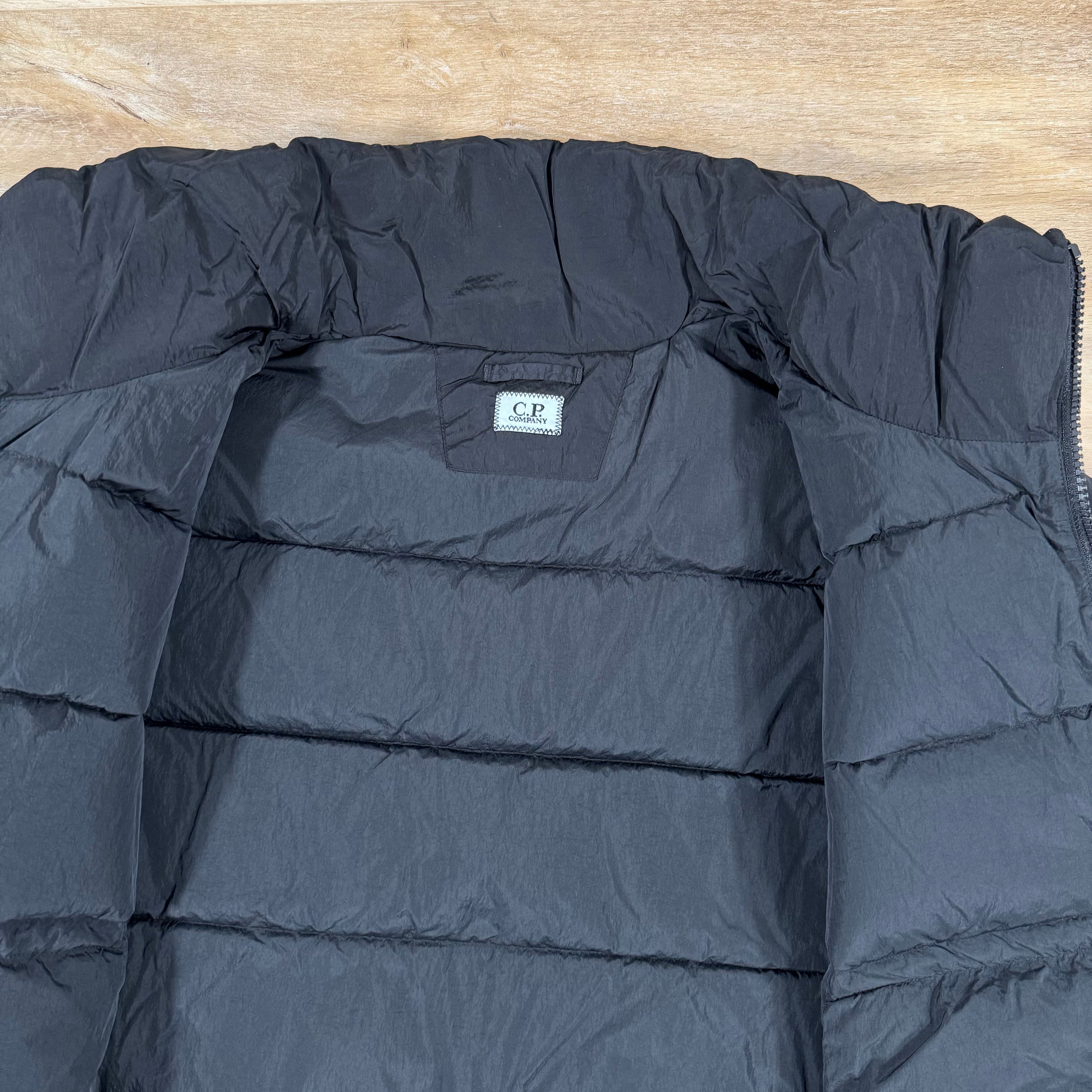 CP Company Chrome-R Down Lens Jacket in Black Ironleague