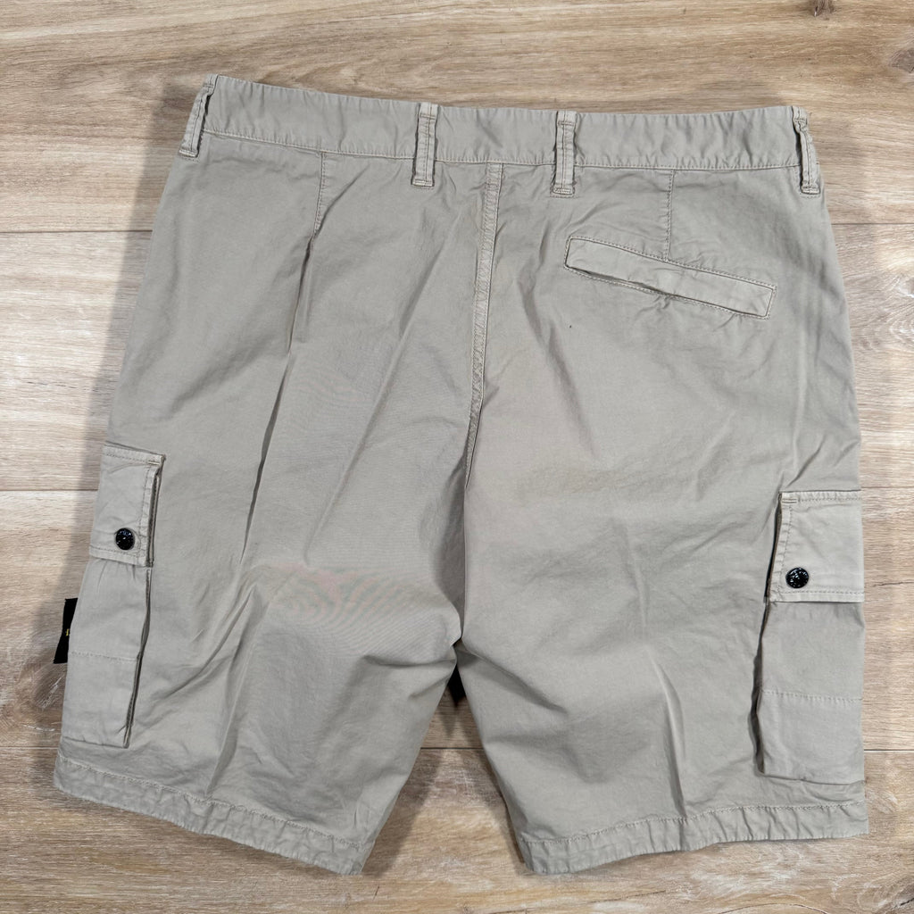 Stone Island Supima Twill Stretch-TC Cargo Bermuda Shorts in Desert Ironleague