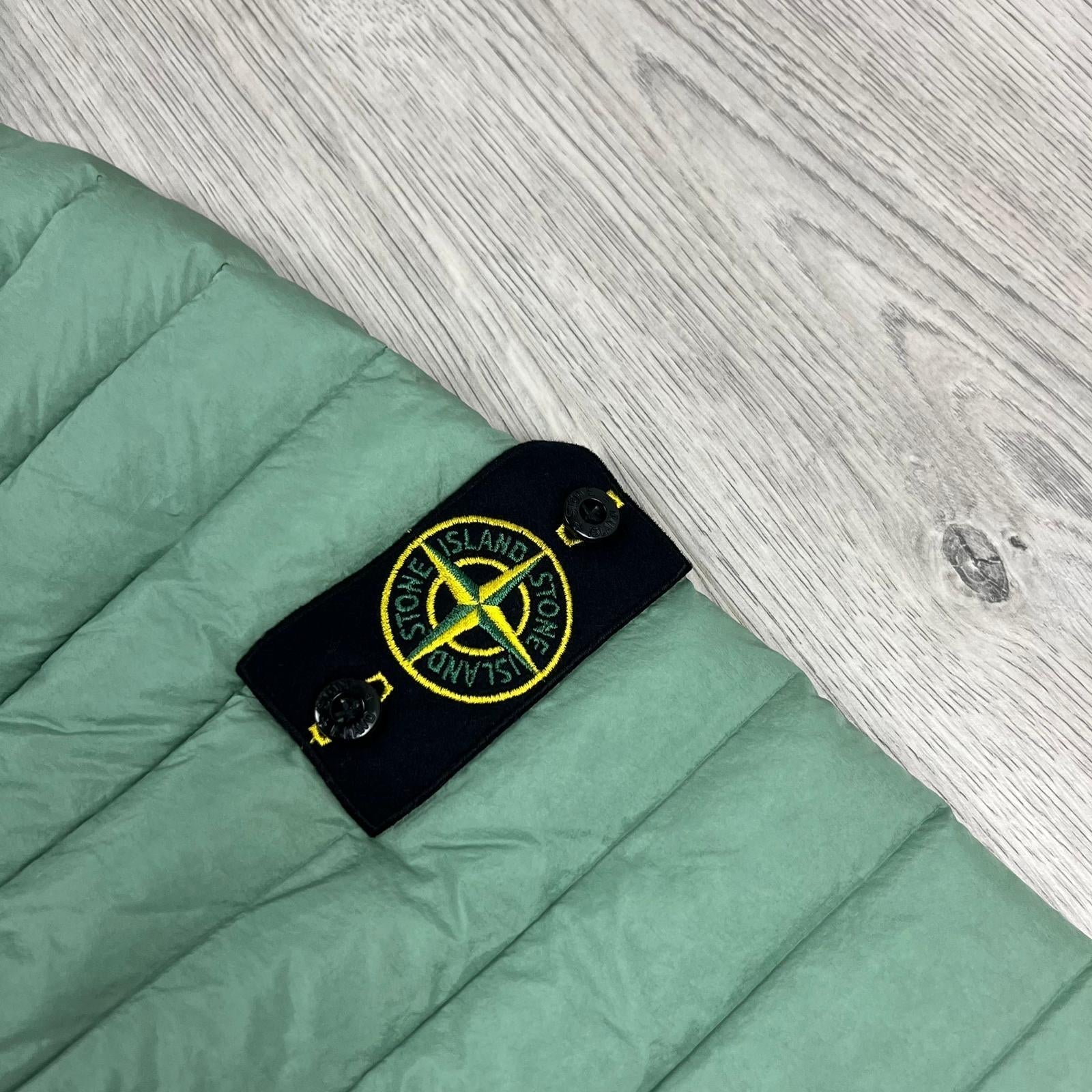 Stone Island Woven Down Jacket - Sage Green Ironleague