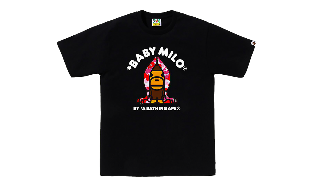 BAPE ABC Camo Milo Hoodie SS Tee Black/Pink Camo 0ZXTEMX00510Q BKT
