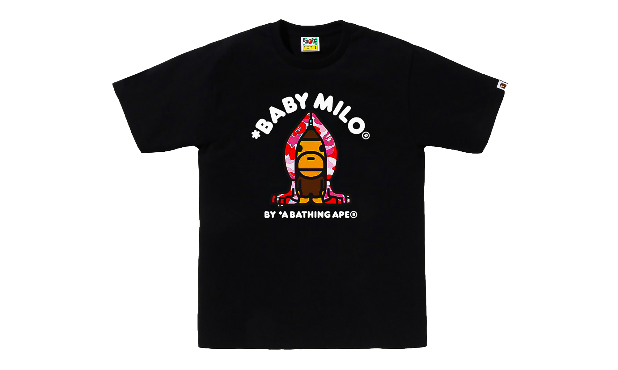BAPE ABC Camo Milo Hoodie SS Tee Black/Pink Camo 0ZXTEMX00510Q BKT