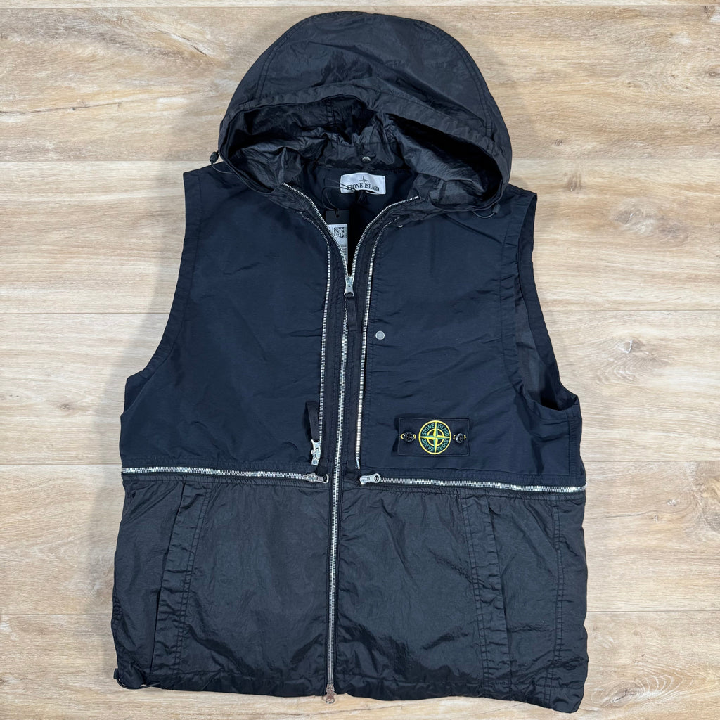 Stone Island Nylon Metal Watro-TC Convertible Jacket in Black Ironleague