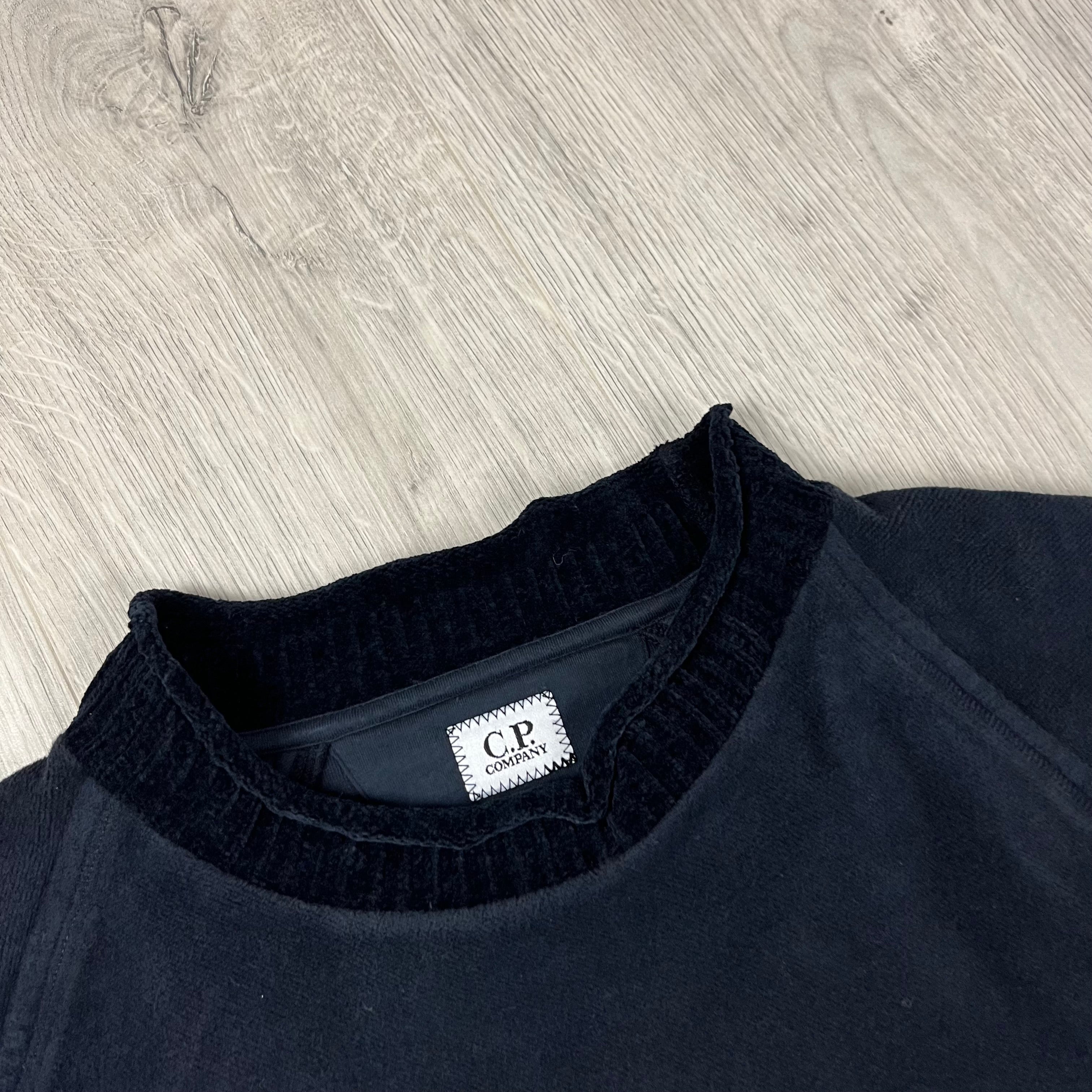 CP Company Roll Neck Sweatshirt - Navy Ironleague