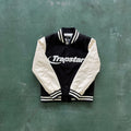 Trapstar Hyperdrive Chenille Varsity Jacket - Black/White Ironleague