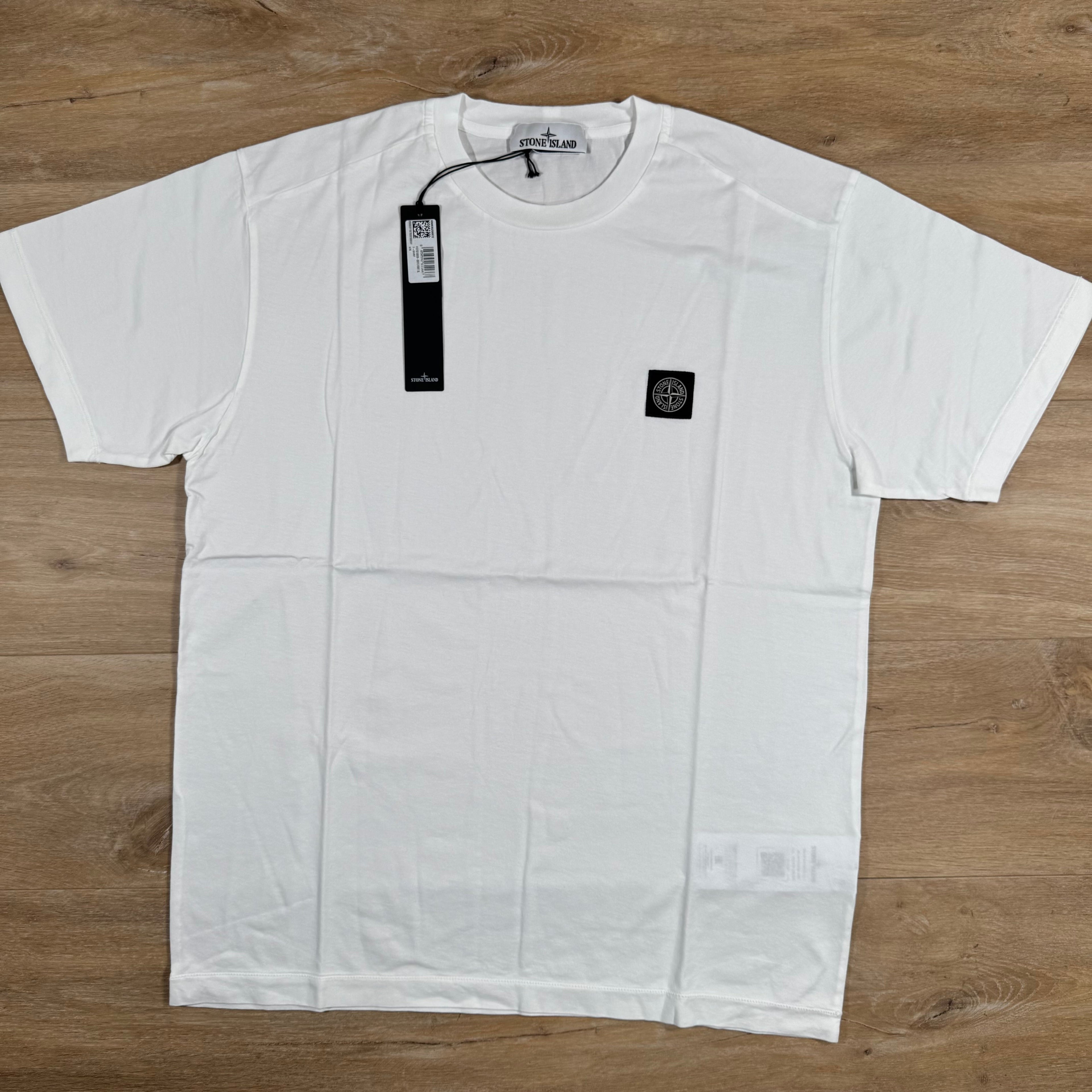 Stone Island Patch Logo T-Shirt in White Ironleague