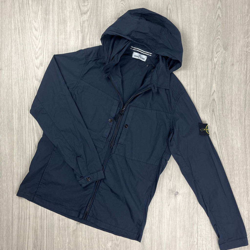 Stone Island Hooded Overshirt - Navy Ironleague