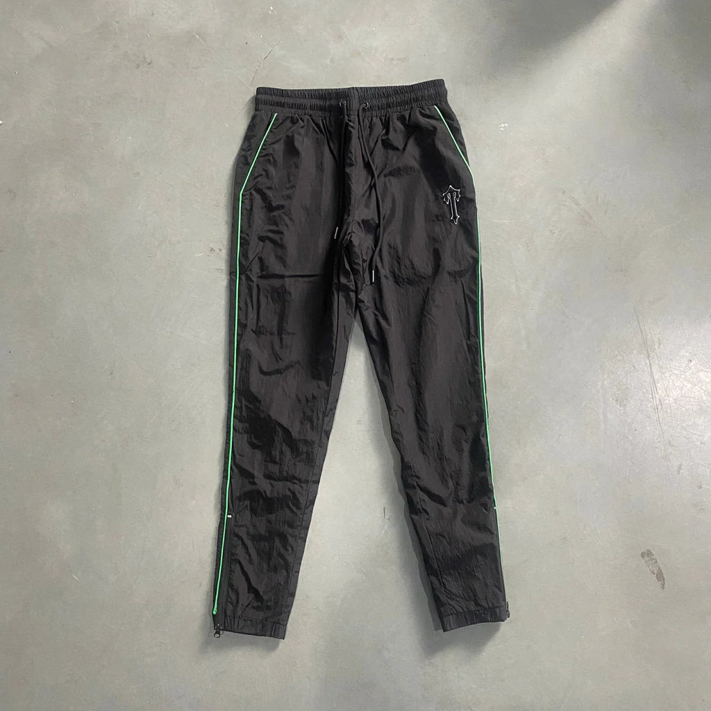 Trapstar Irongate T Shellsuit - Black/Green Ironleague