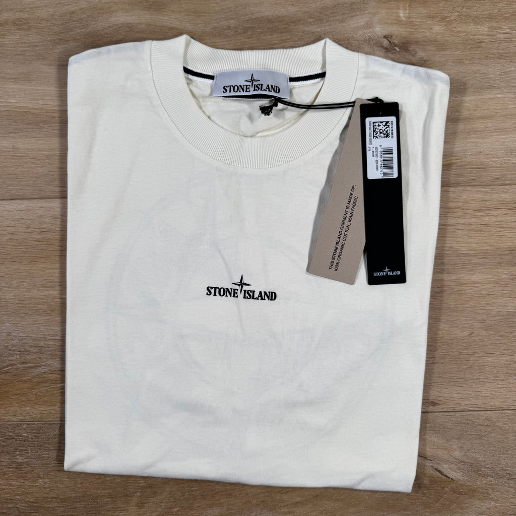 Stone Island Industrial Print T-Shirt in Ivory Ironleague