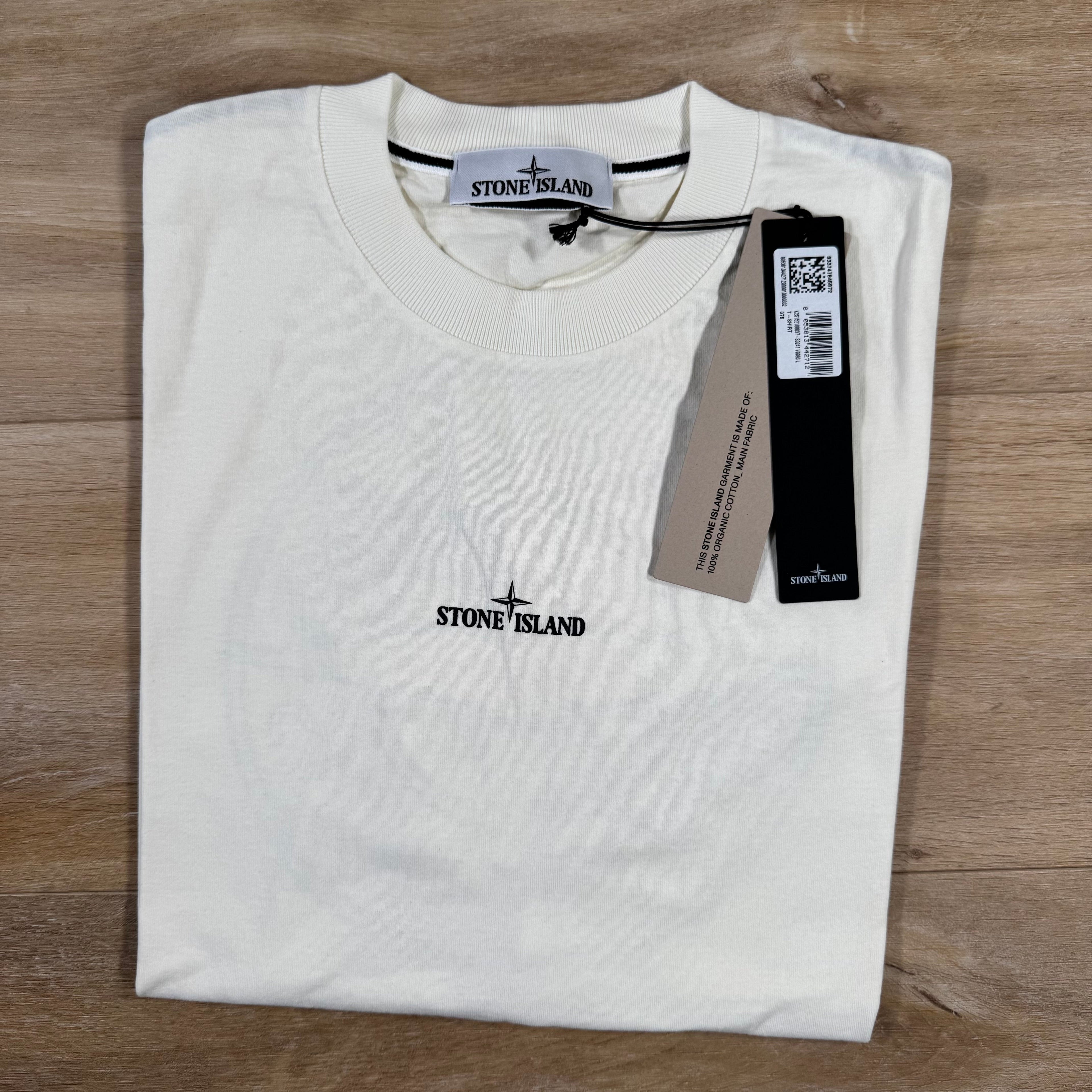 Stone Island Industrial Print T-Shirt in Ivory Ironleague