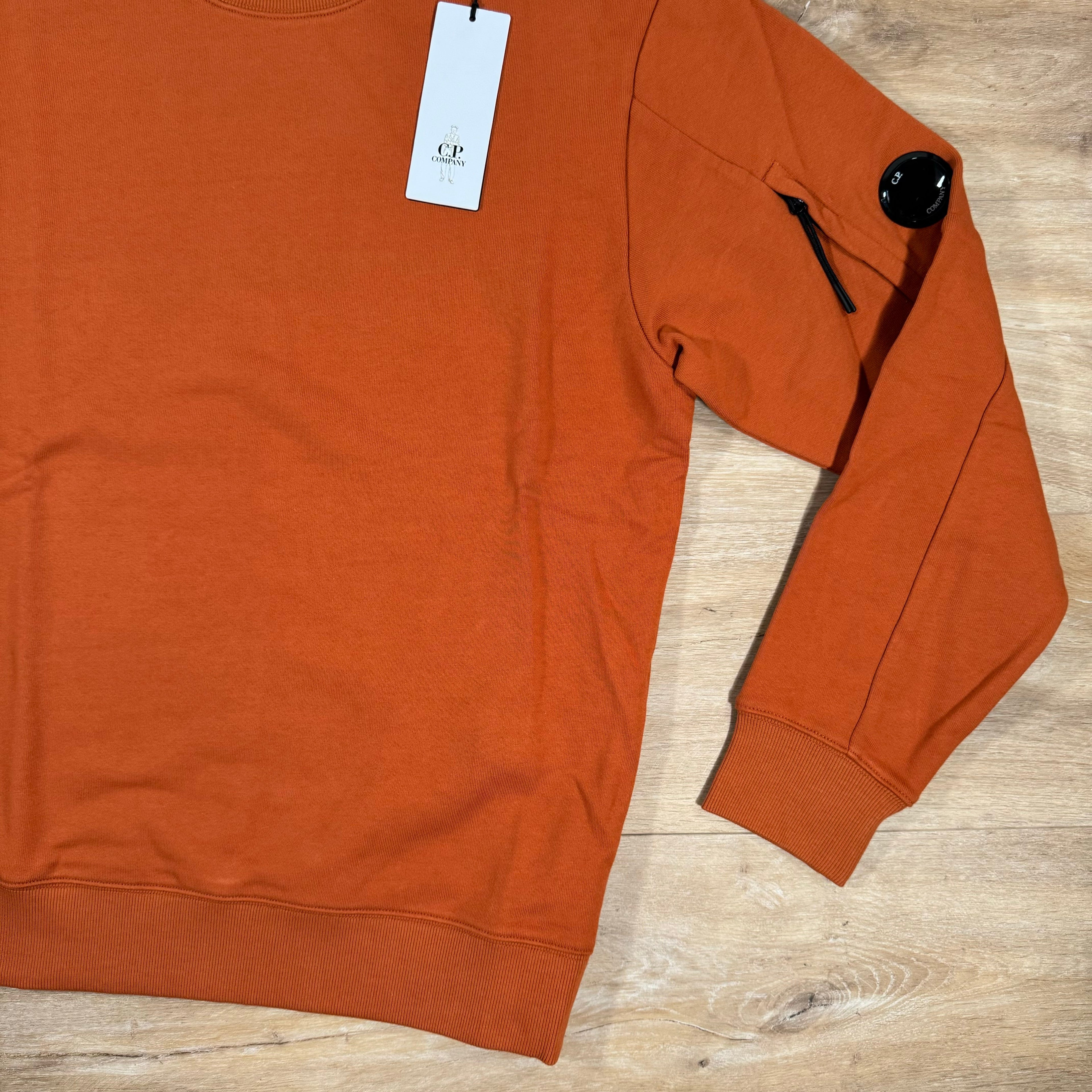 CP Company Diagonal Raised Lens Sweatshirt in Bombay Brown Ironleague
