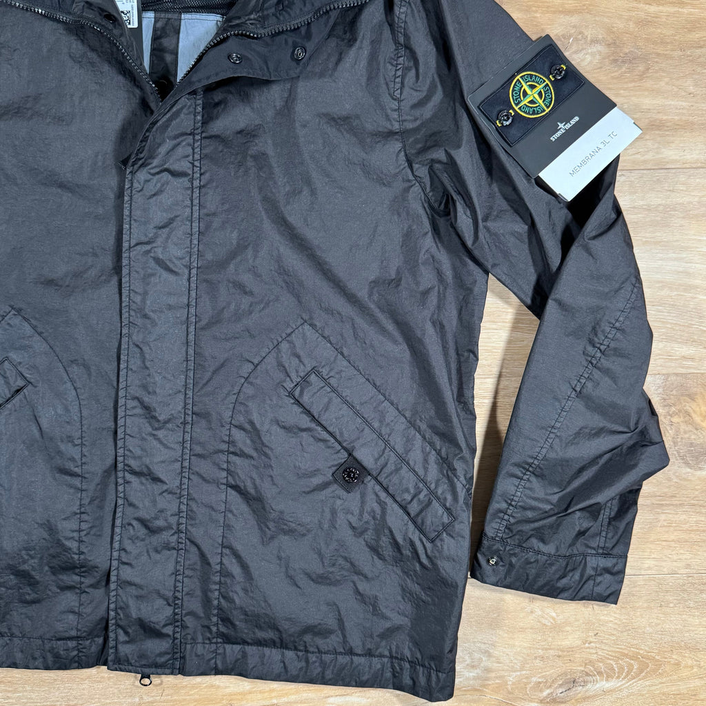 Stone Island Membrana 3L TC Jacket in Black Ironleague