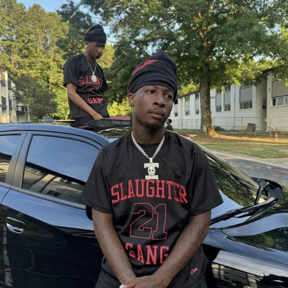 Corteiz Slaughter Gang T-Shirt & Shorts - Black Ironleague