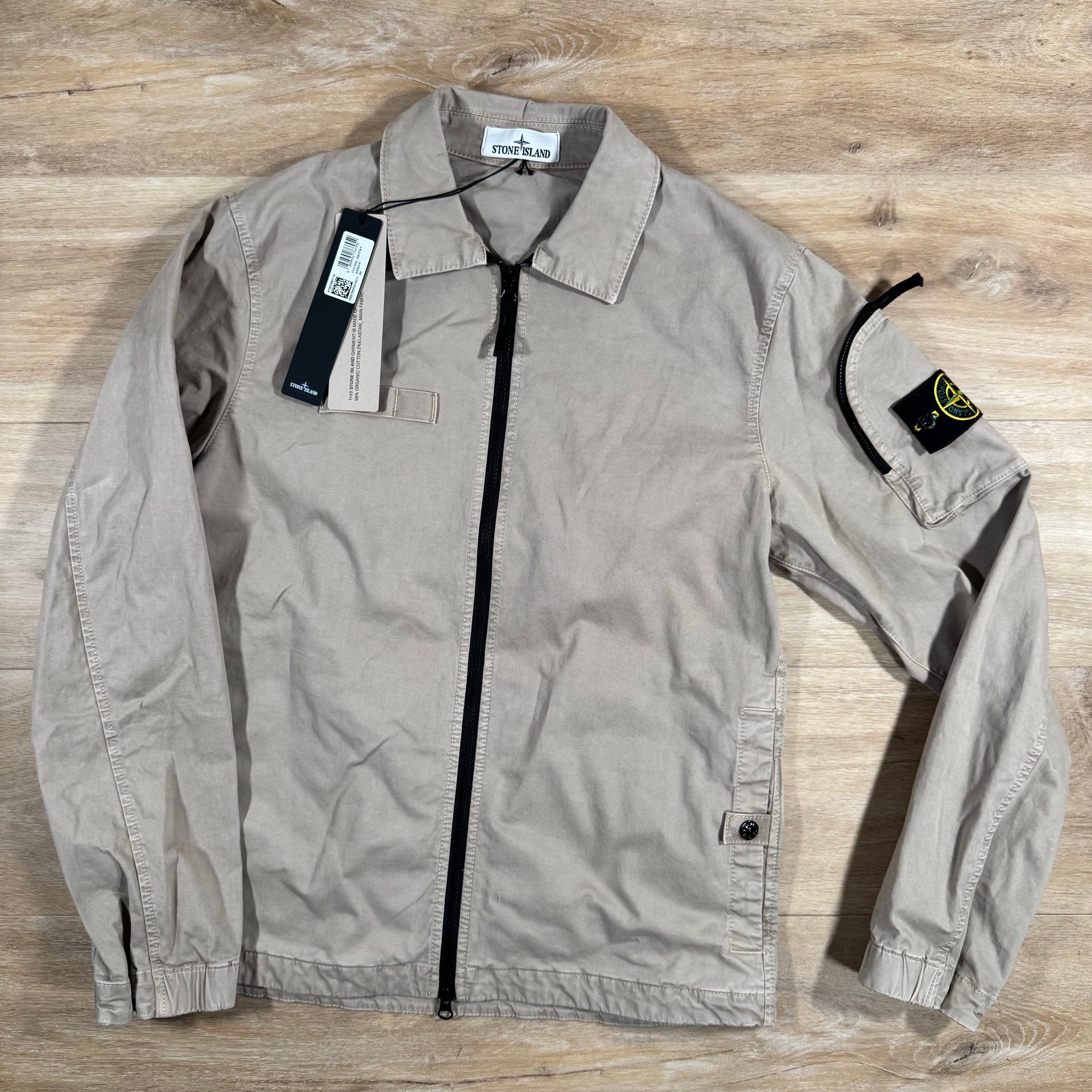 Stone Island Stretch Twill Overshirt in Desert Ironleague