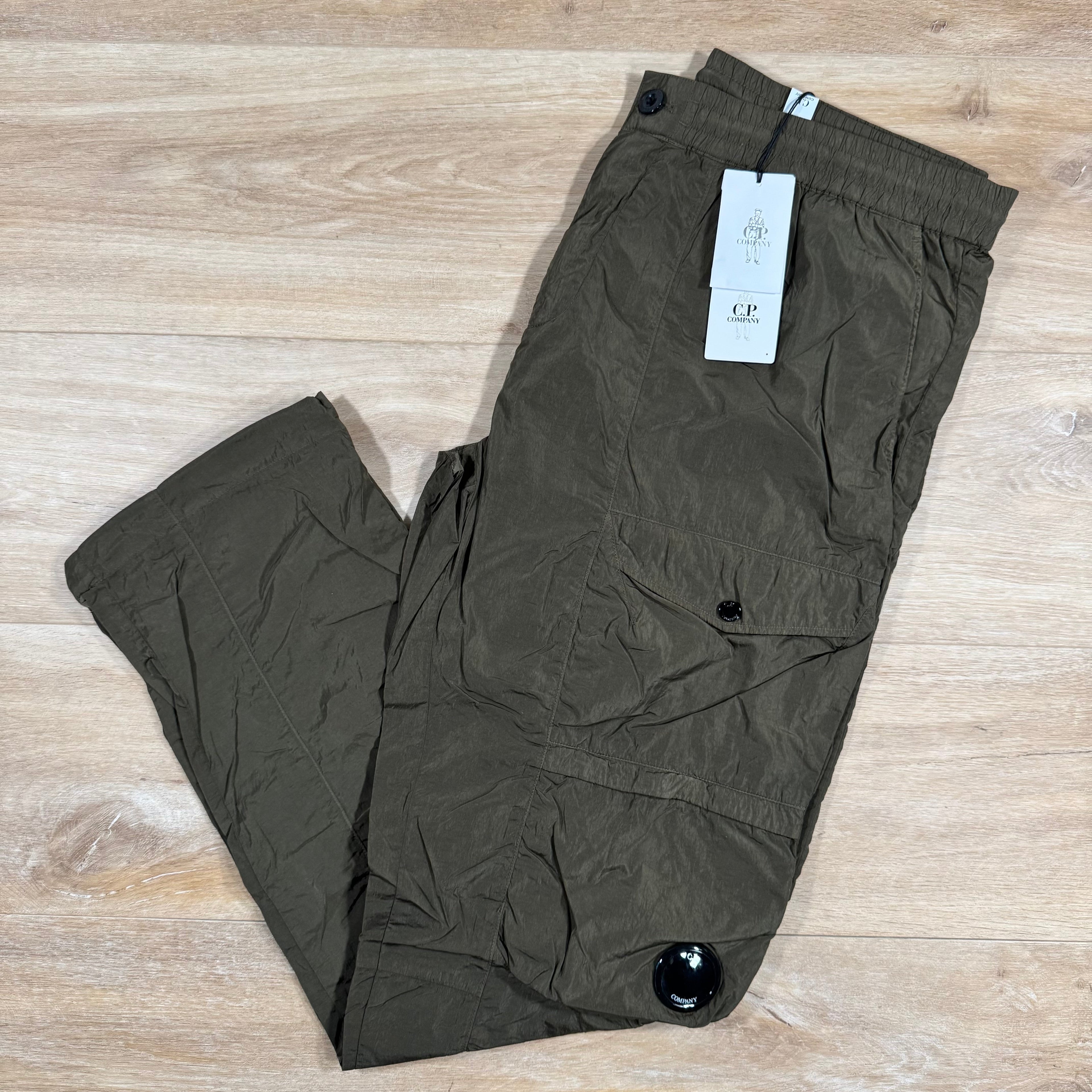 CP Company Chrome-R Cargo Lens Pants in Ivy Green Ironleague