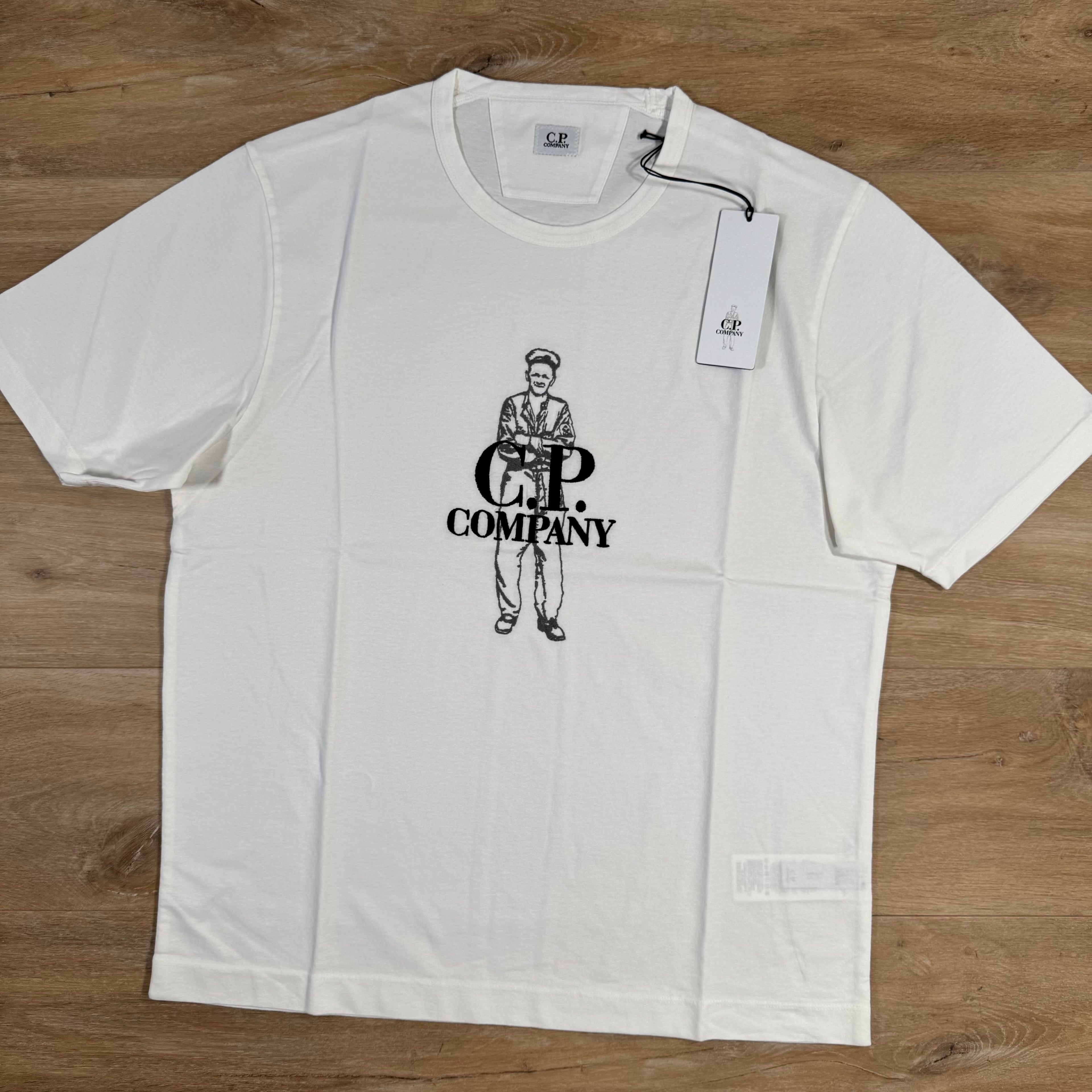 CP Company 1020 British Sailor T-Shirt in Gauze White Ironleague