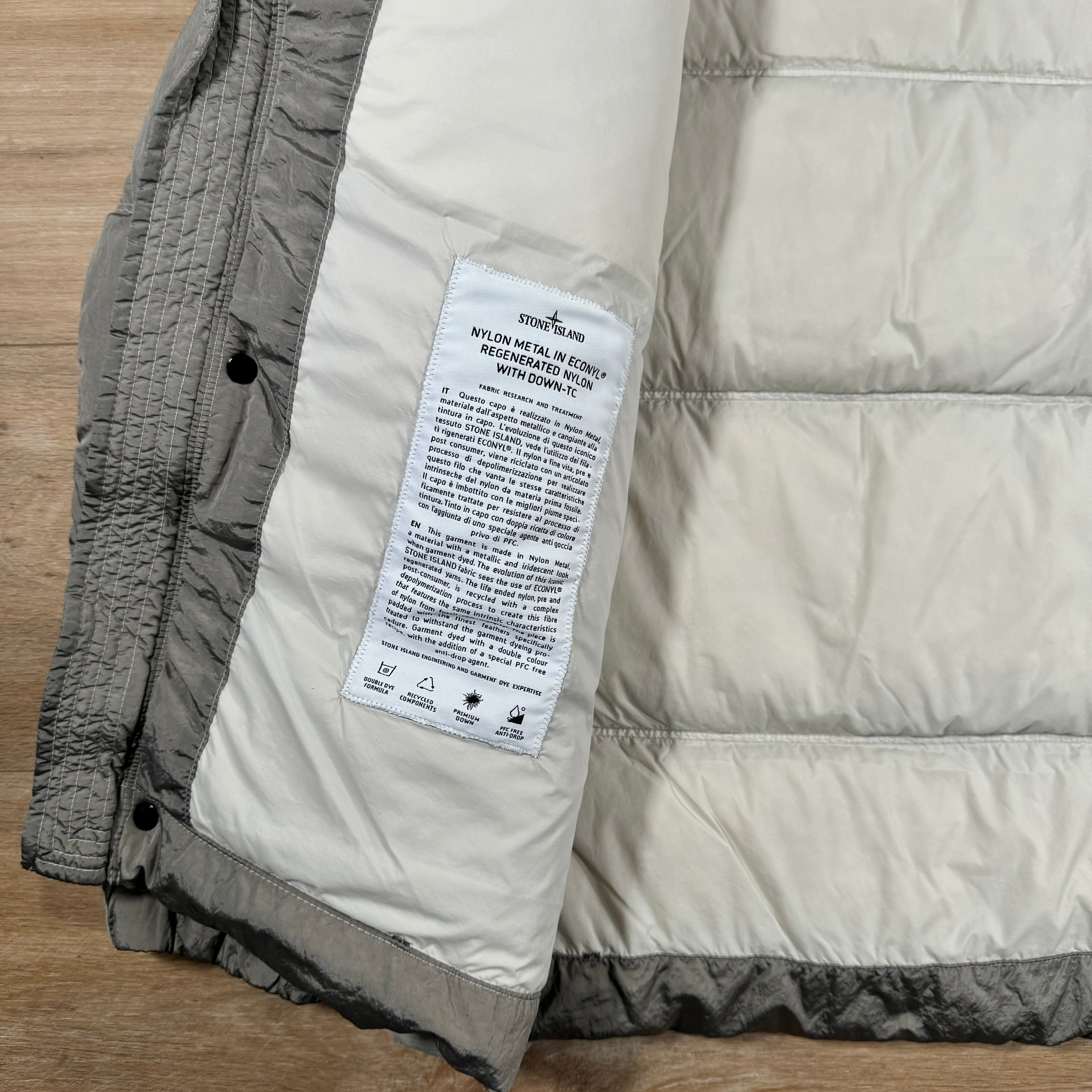 Stone Island Nylon Metal Down Jacket in Plaster Ironleague