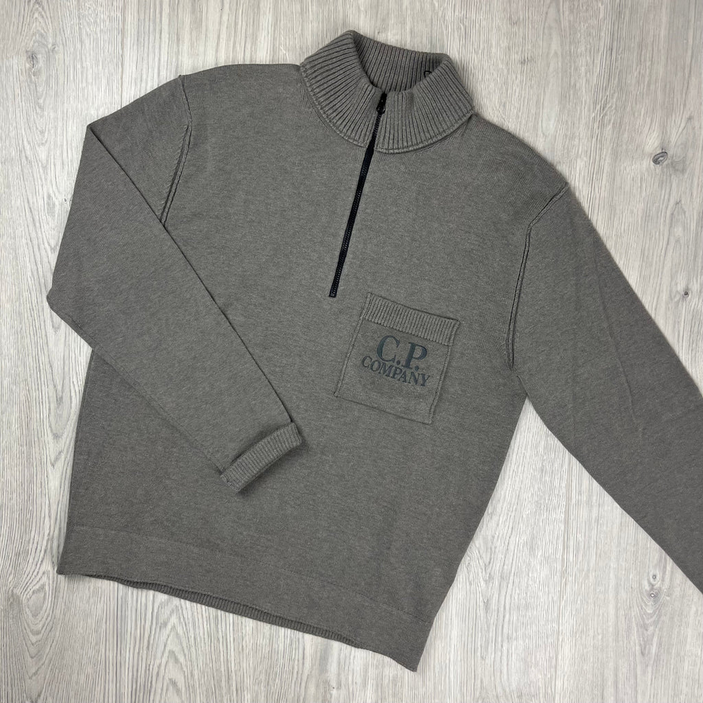 CP Company Patch Knit Fleece - Gunmetal Ironleague