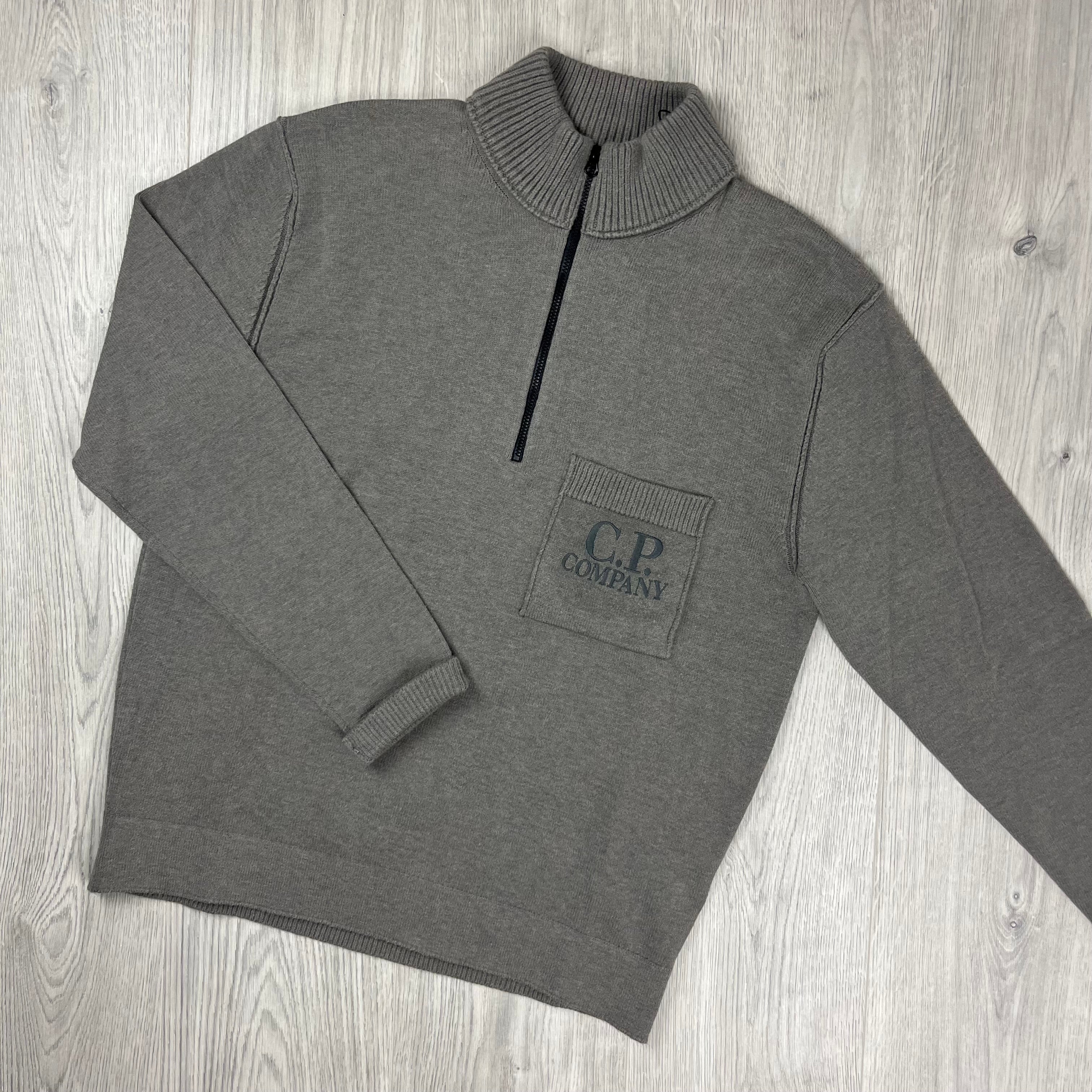 CP Company Patch Knit Fleece - Gunmetal Ironleague