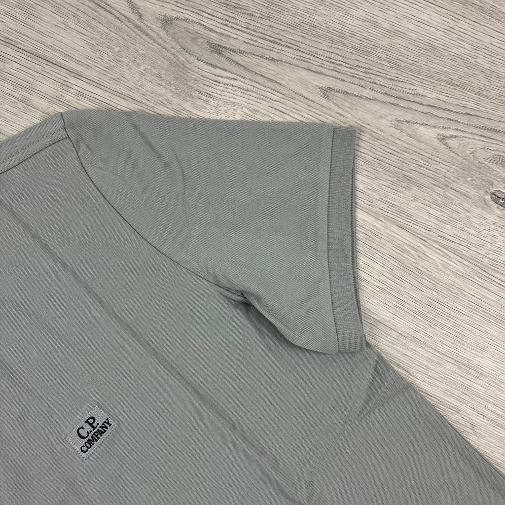 CP Company Piquet Polo Shirt - Drizzle Ironleague