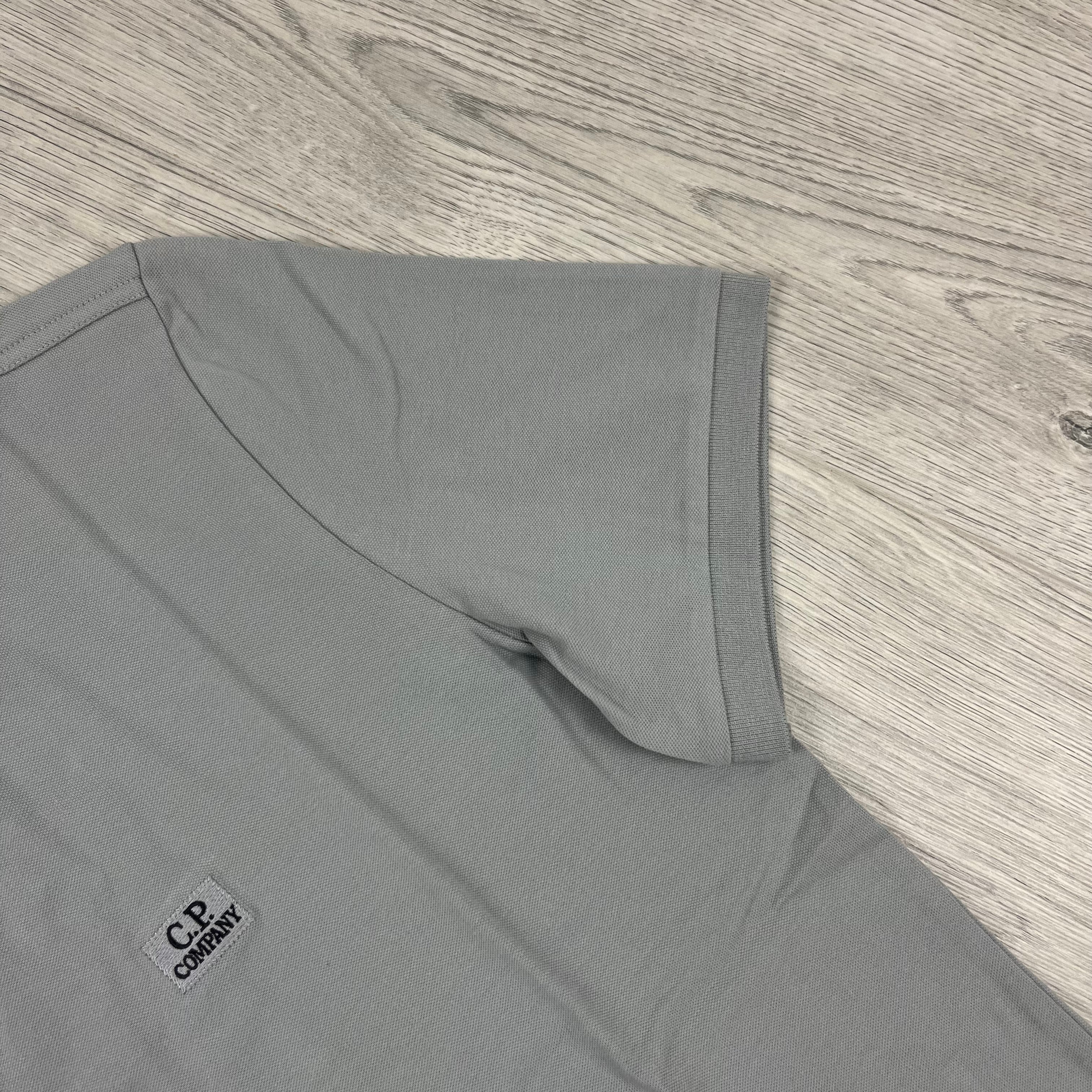 CP Company Piquet Polo Shirt - Drizzle Ironleague