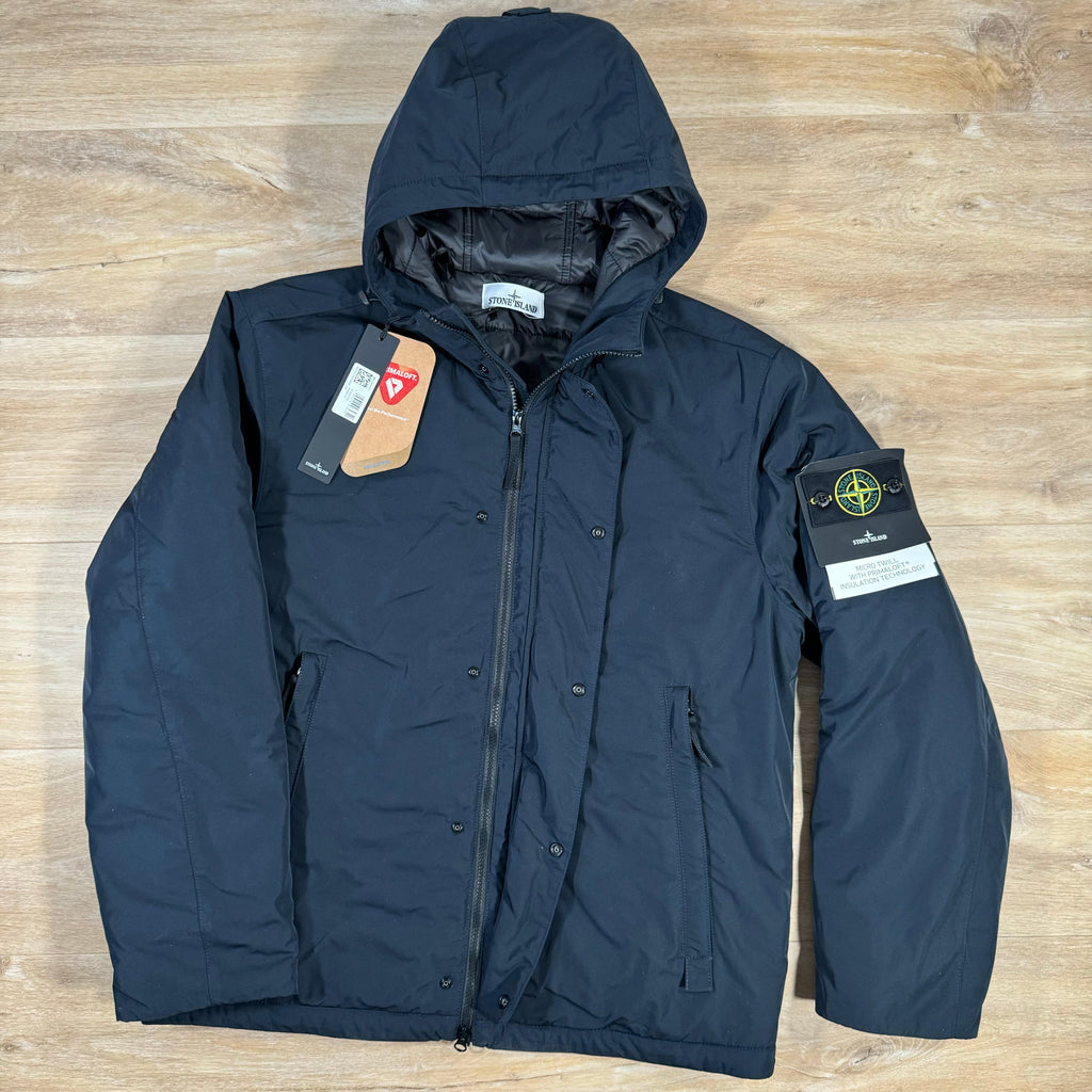 Stone Island Polyester Micro Twill Jacket in Navy Ironleague