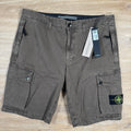 Stone Island Brushed Cotton Cargo Bermuda Shorts in Military Green Ironleague