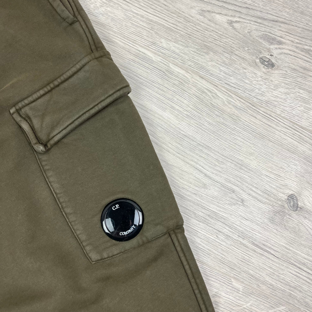 CP Company Raised Fleece Sweatpants - Ivy Green Ironleague
